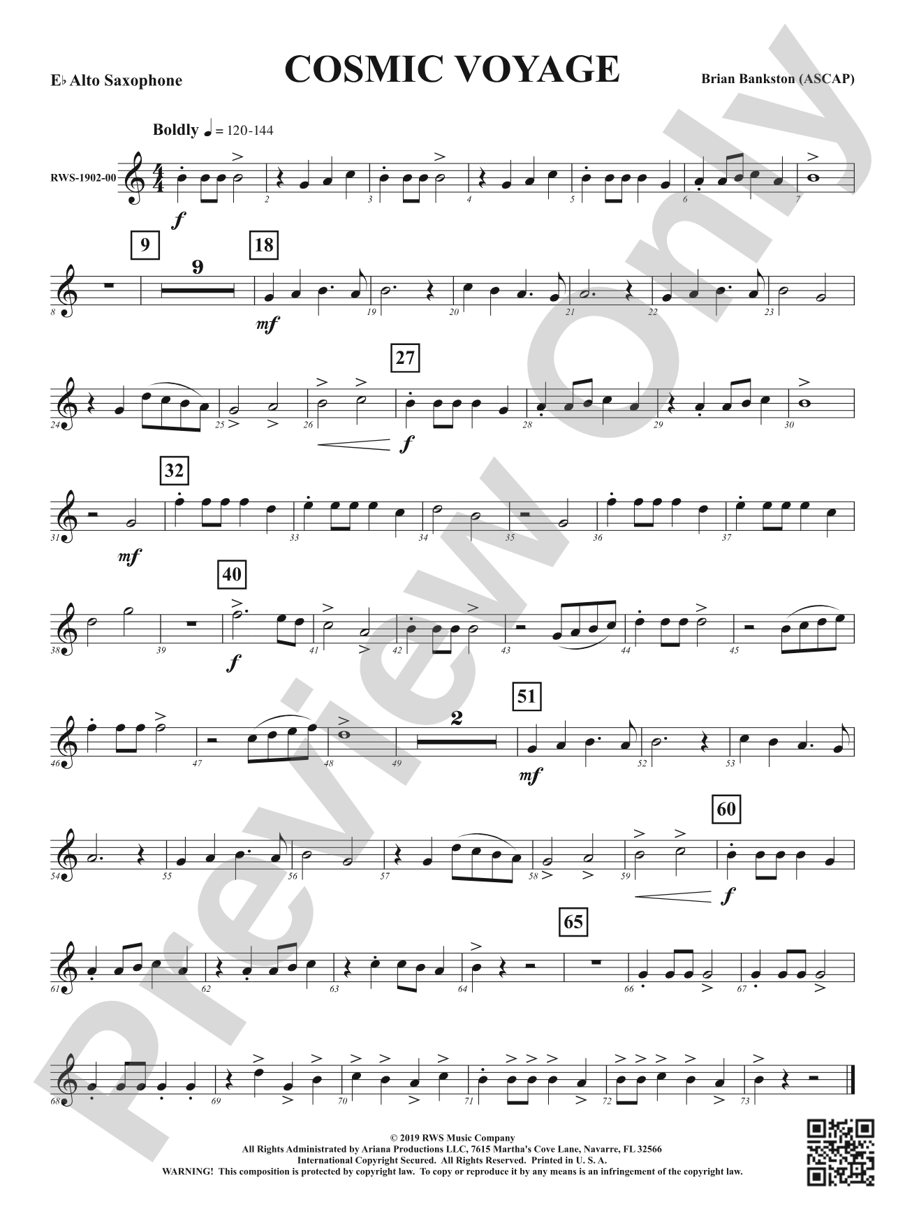 Cosmic Voyage: 1st E-flat Alto Saxophone