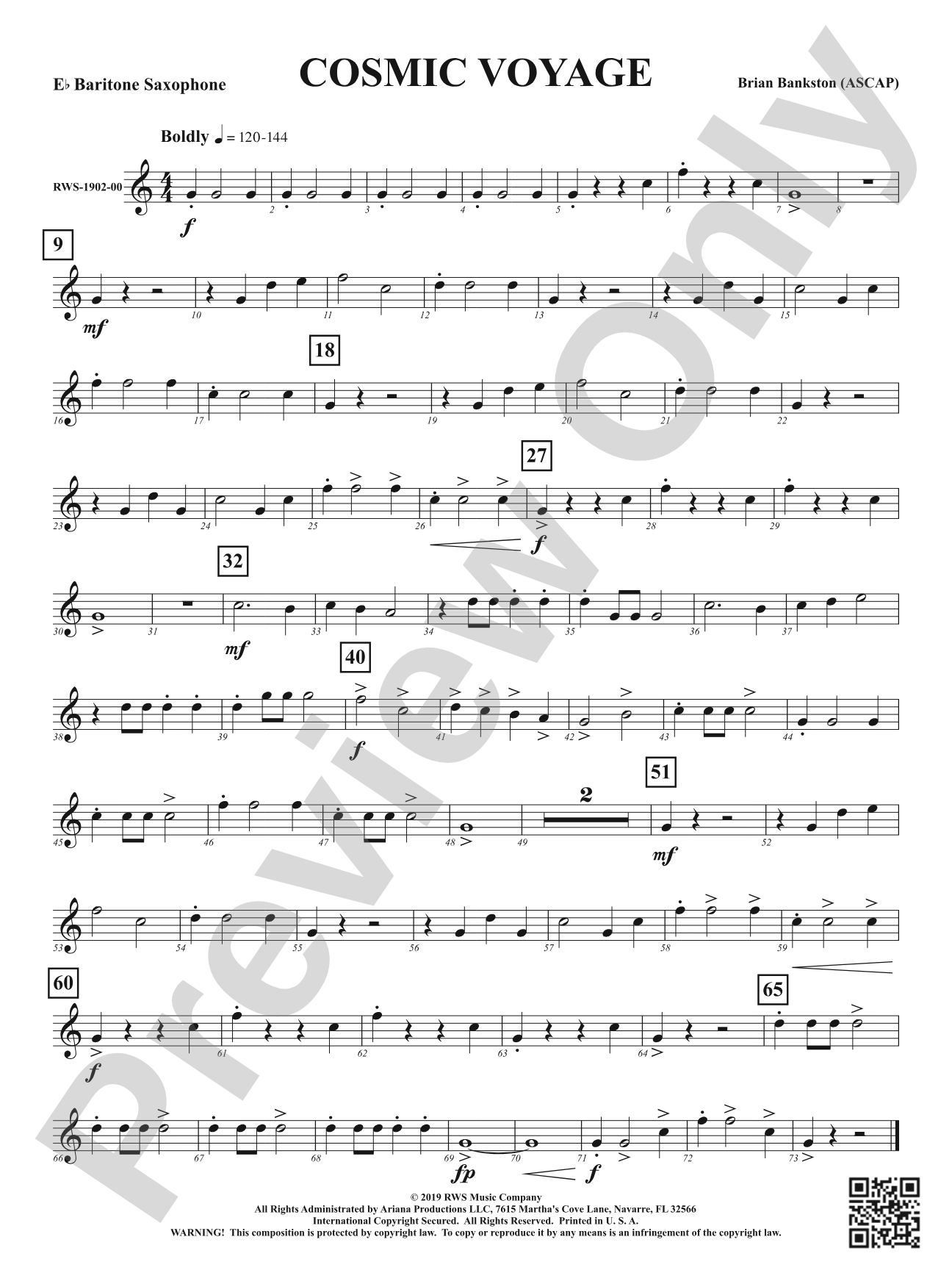 Cosmic Voyage: E-flat Baritone Saxophone