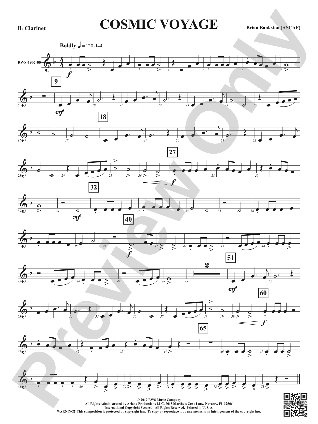 Cosmic Voyage: 1st B-flat Clarinet