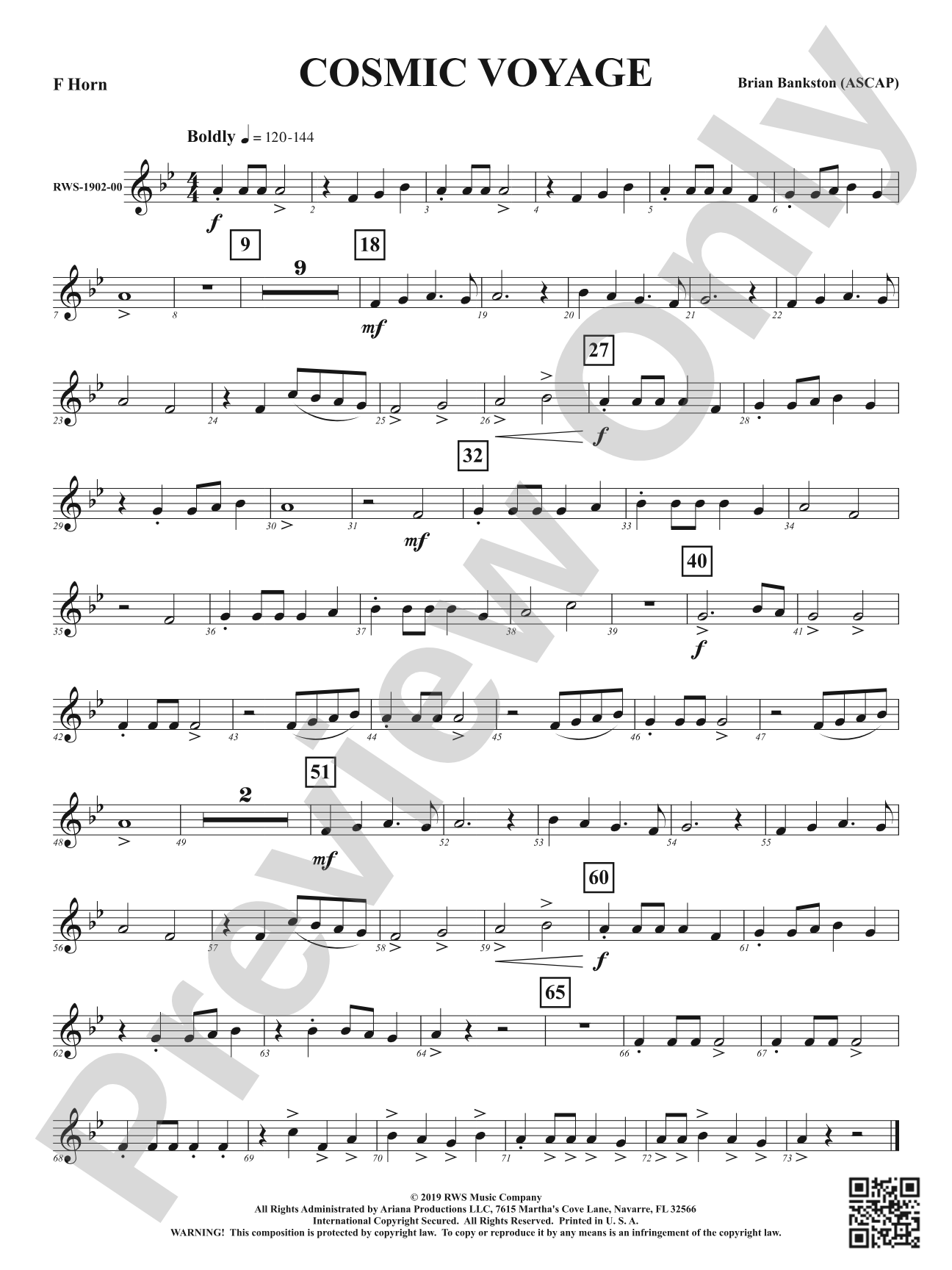 Cosmic Voyage: 1st F Horn