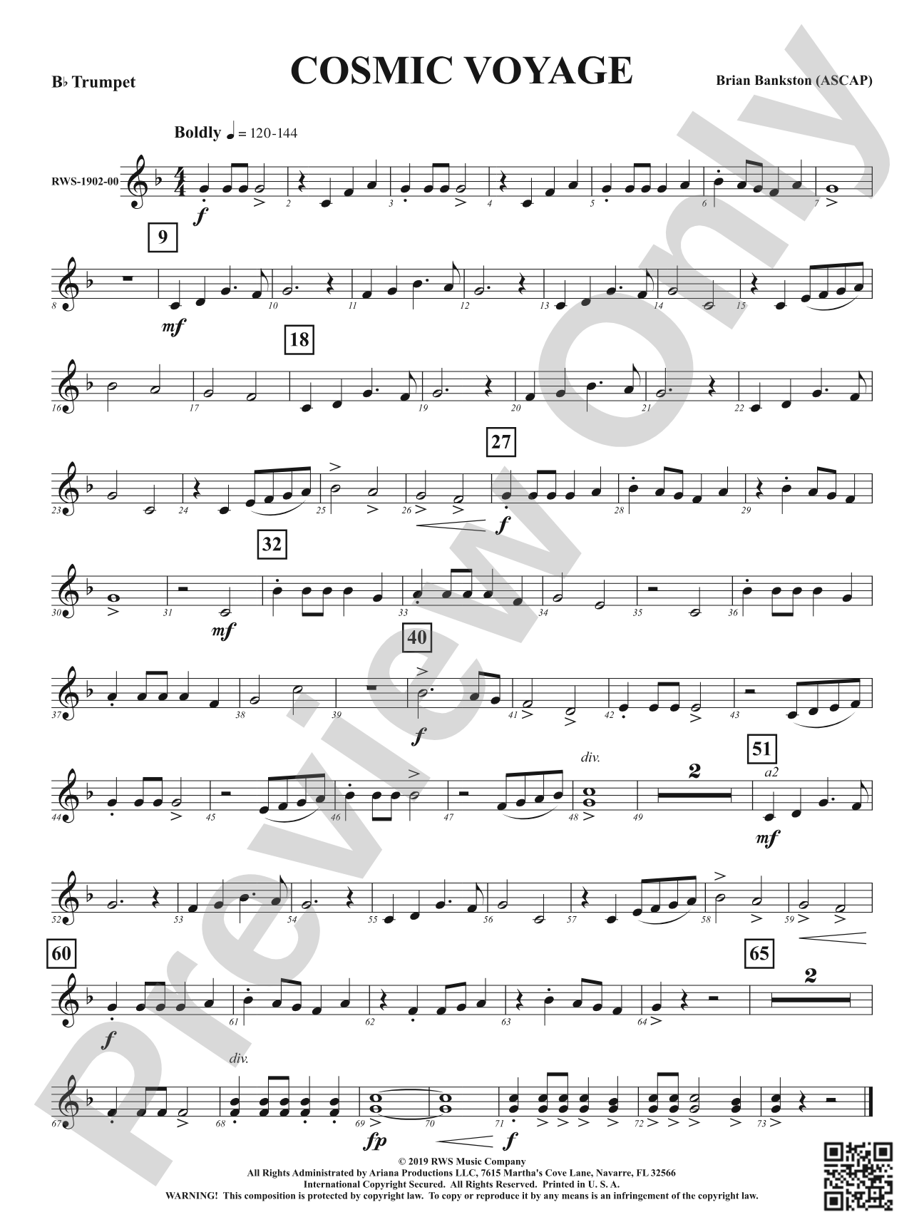 Cosmic Voyage: 1st B-flat Trumpet