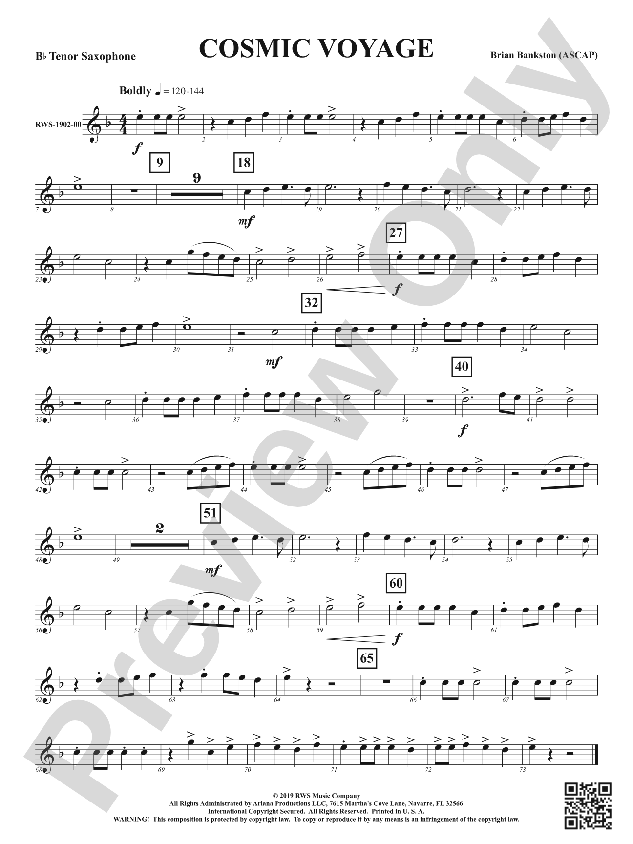 Cosmic Voyage: B-flat Tenor Saxophone