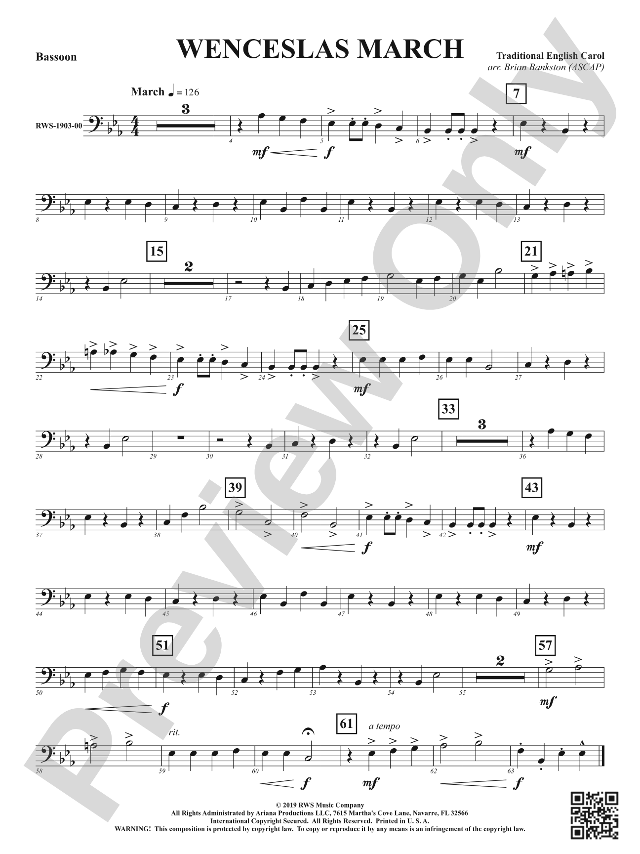 Wenceslas March: Bassoon