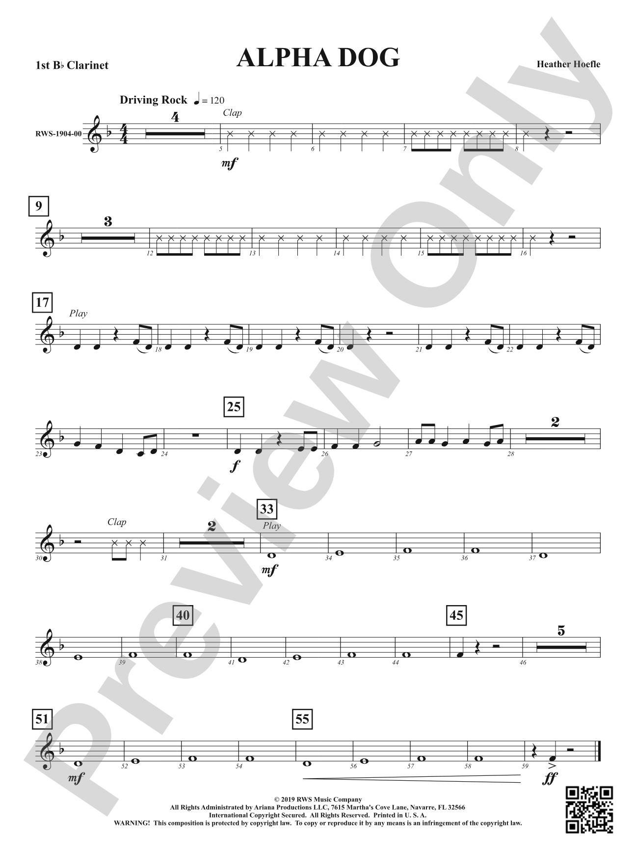 Alpha Dog: 1st B-flat Clarinet