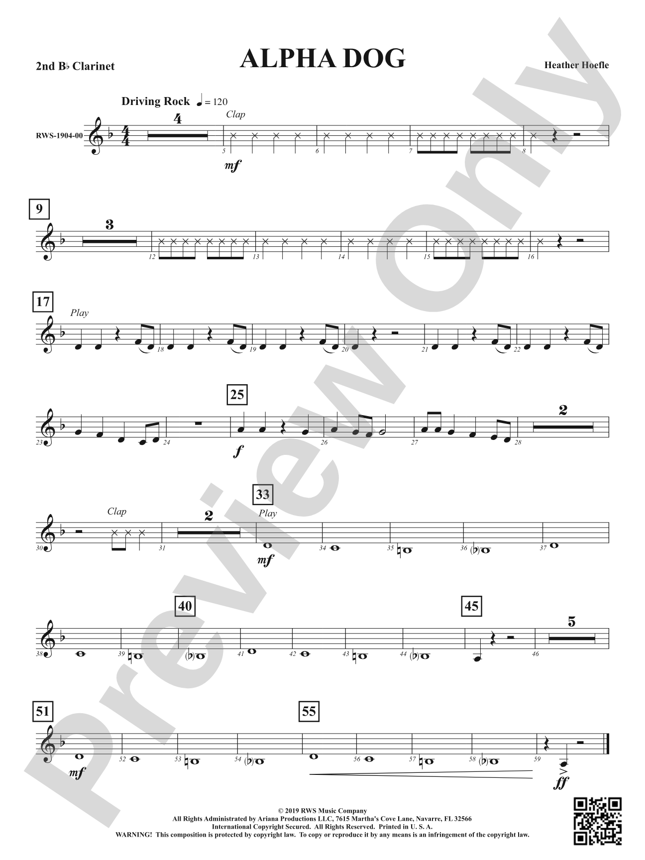 Alpha Dog: 2nd B-flat Clarinet
