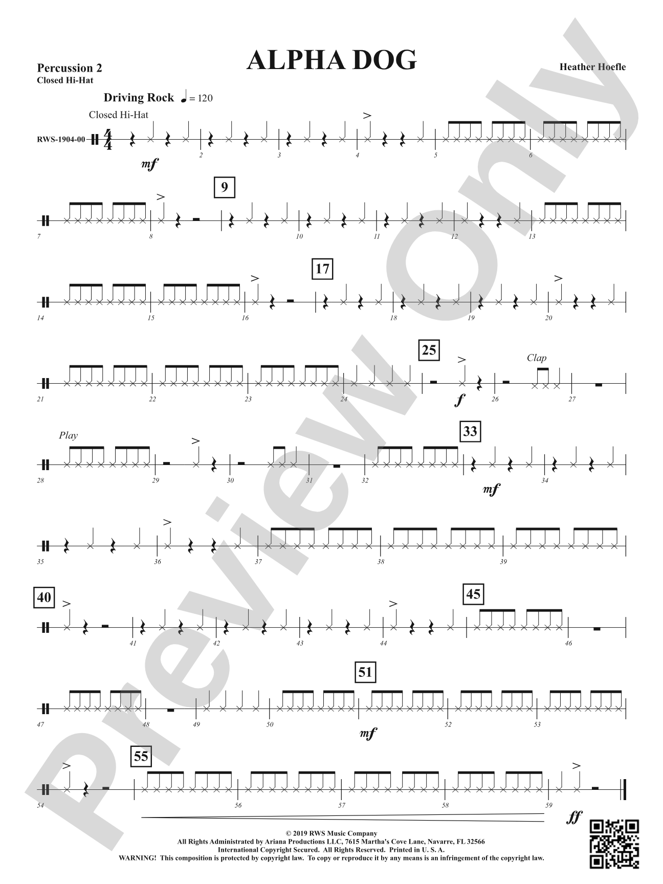 Alpha Dog: Percussion 2: Closed Hi-Hat