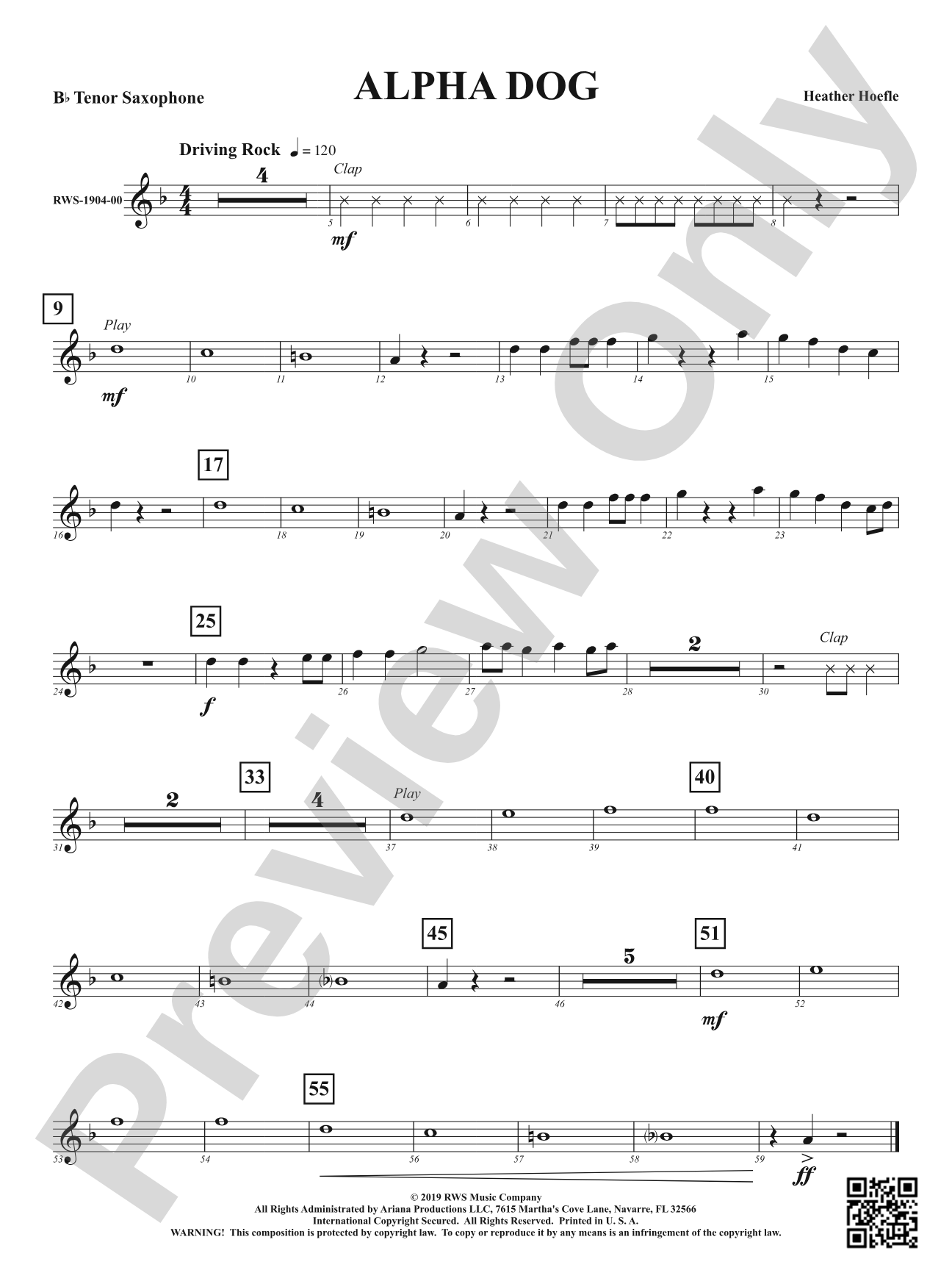 Alpha Dog: B-flat Tenor Saxophone