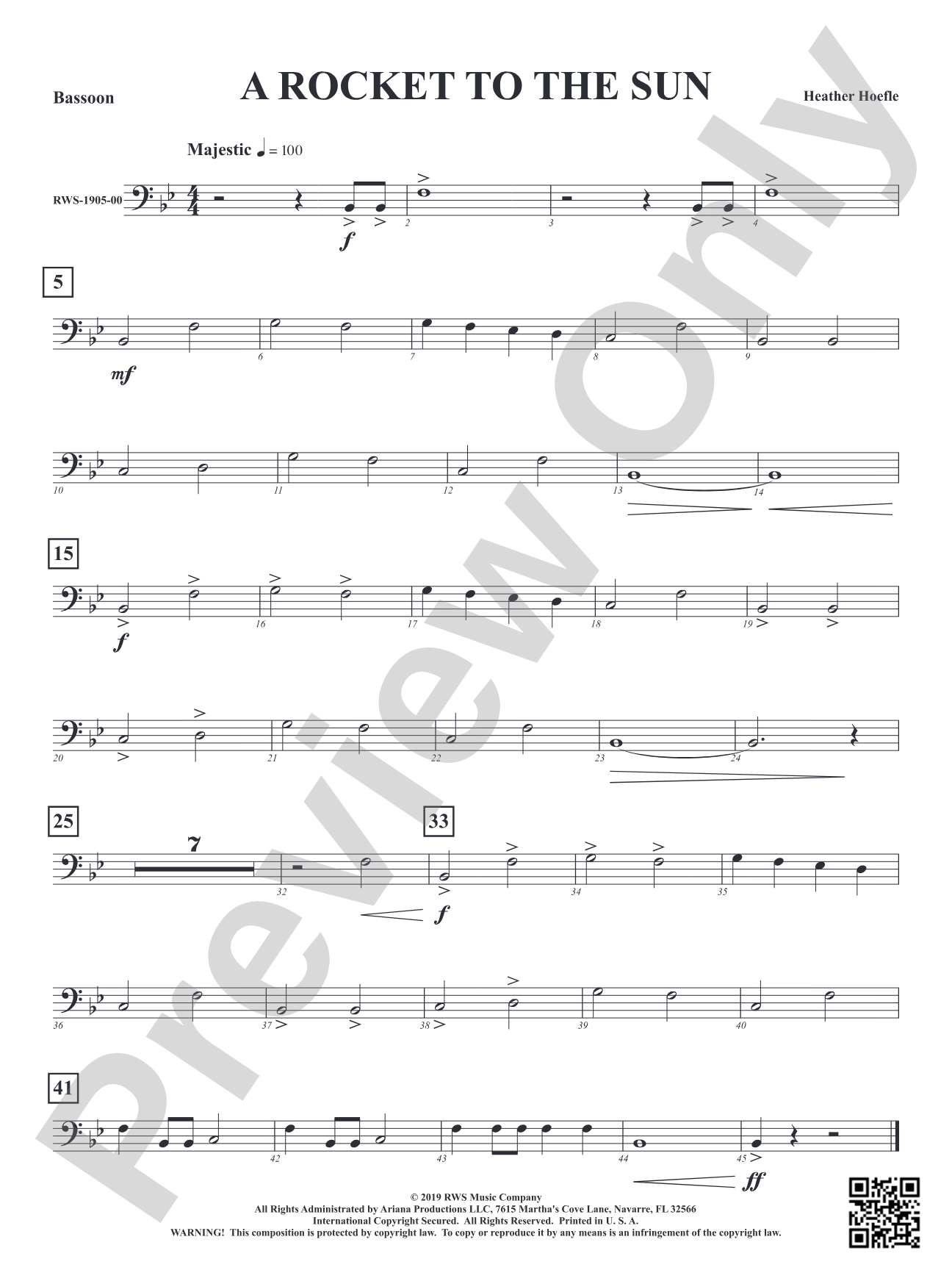 A Rocket to the Sun: Bassoon