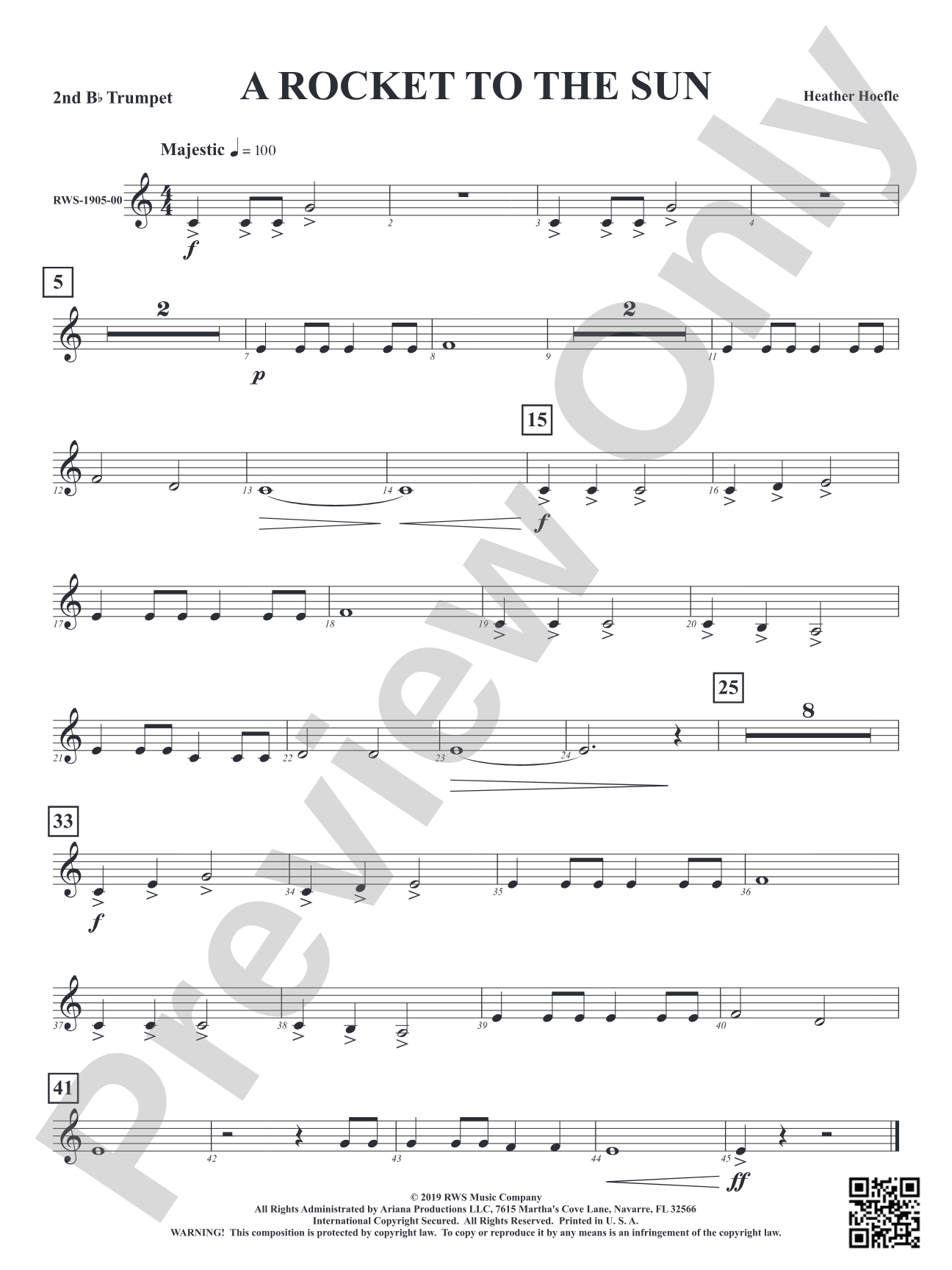A Rocket to the Sun: 2nd B-flat Trumpet