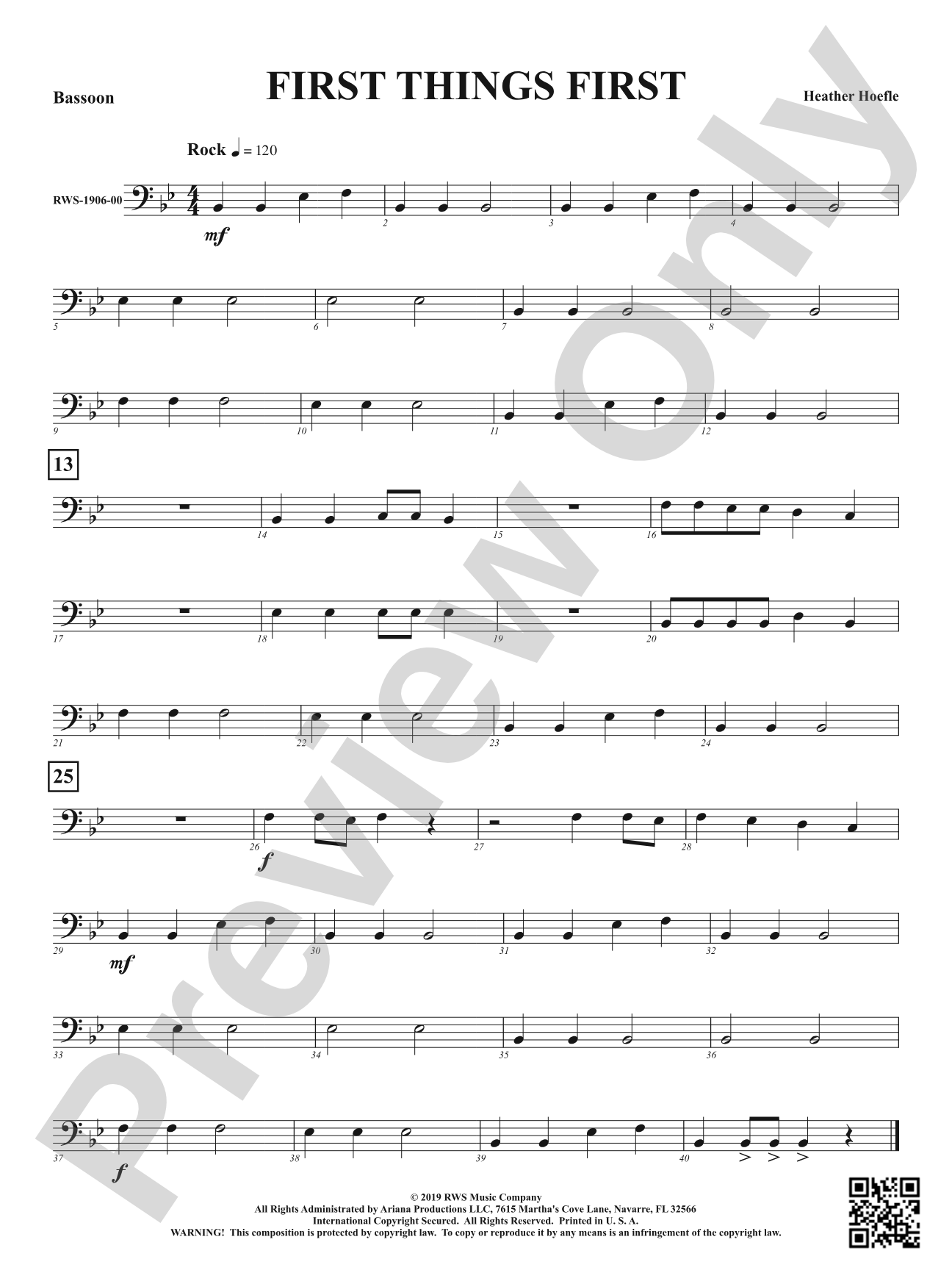 First Things First: Bassoon