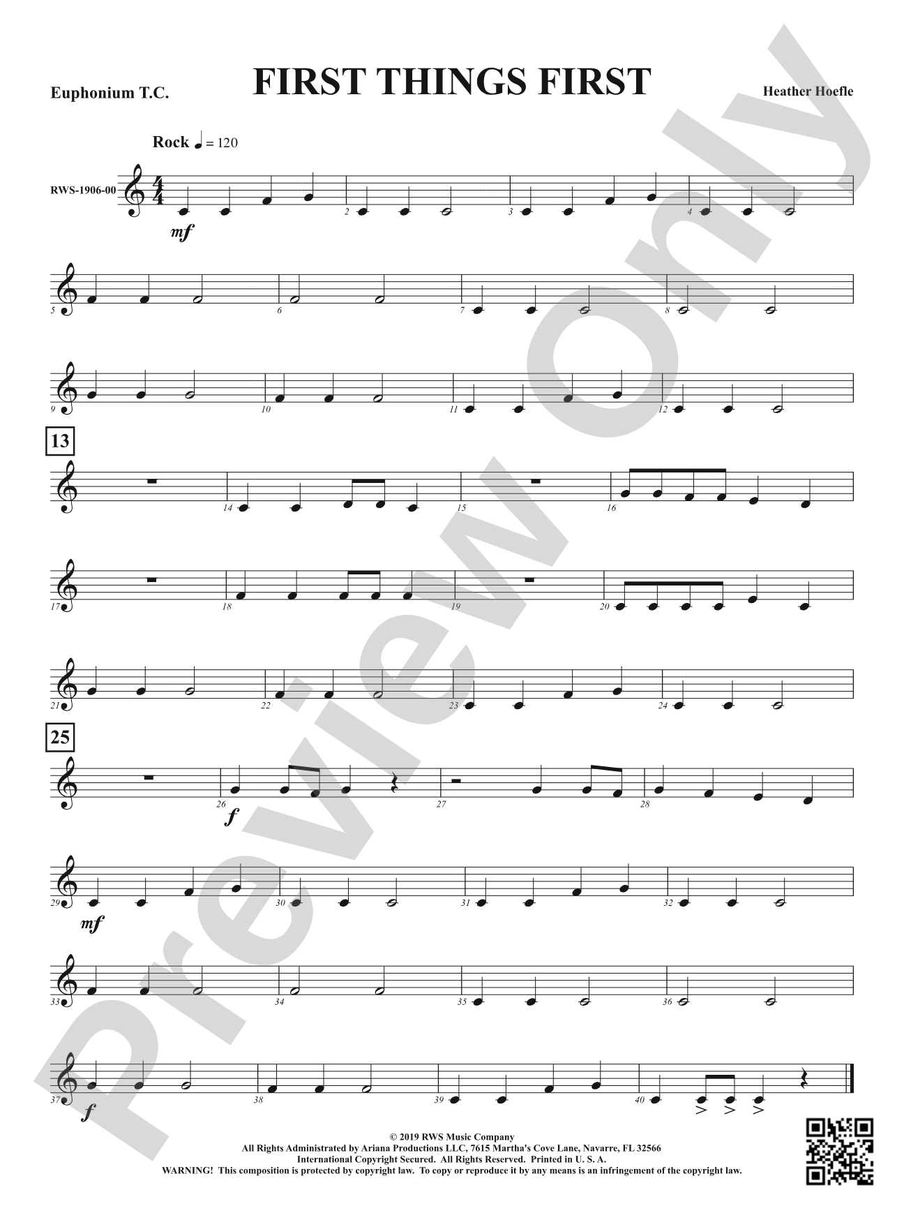 First Things First: Baritone T.C.