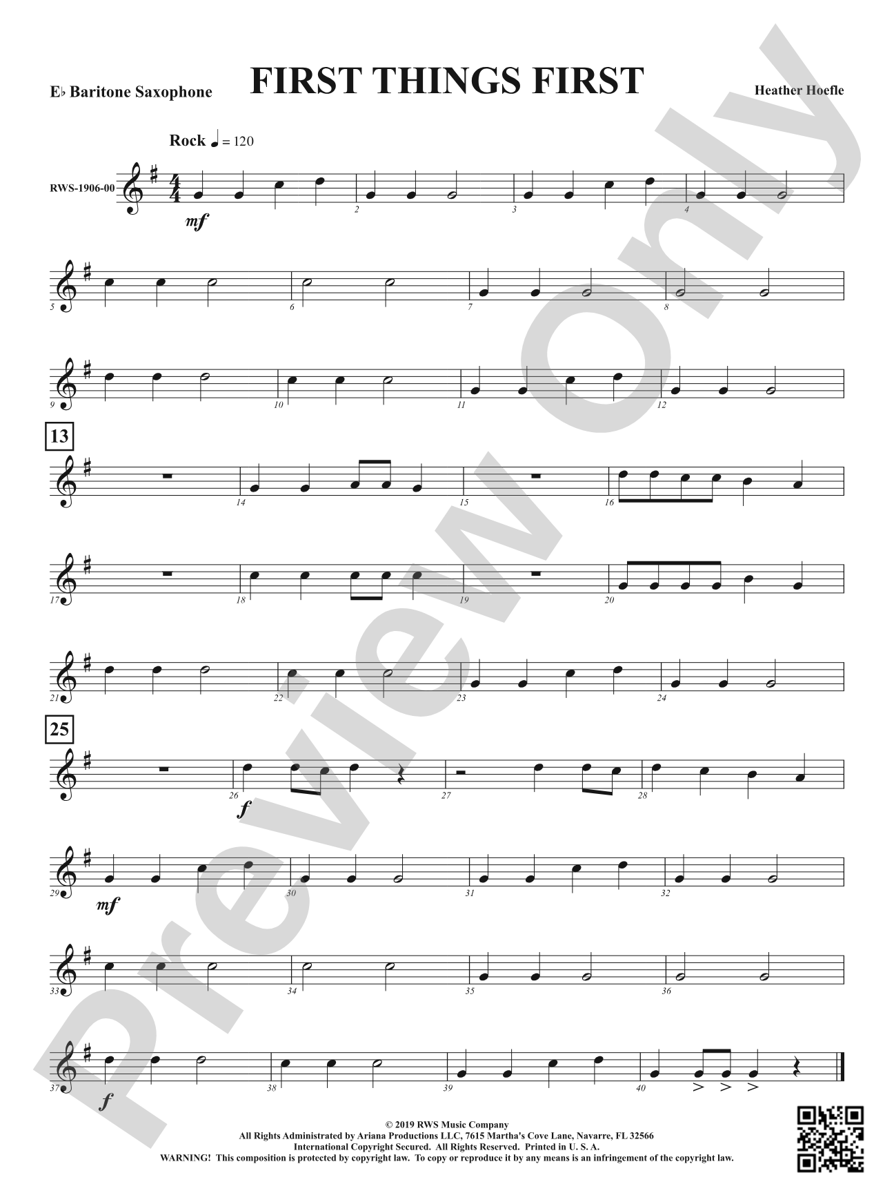 First Things First: E-flat Baritone Saxophone