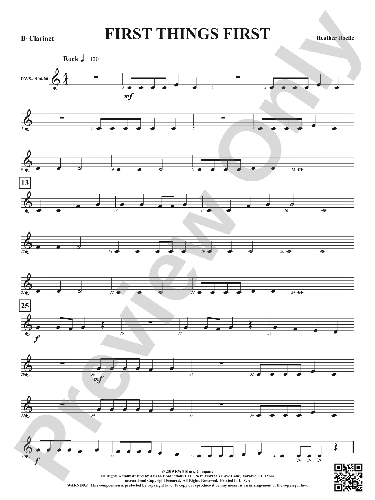 First Things First: 1st B-flat Clarinet