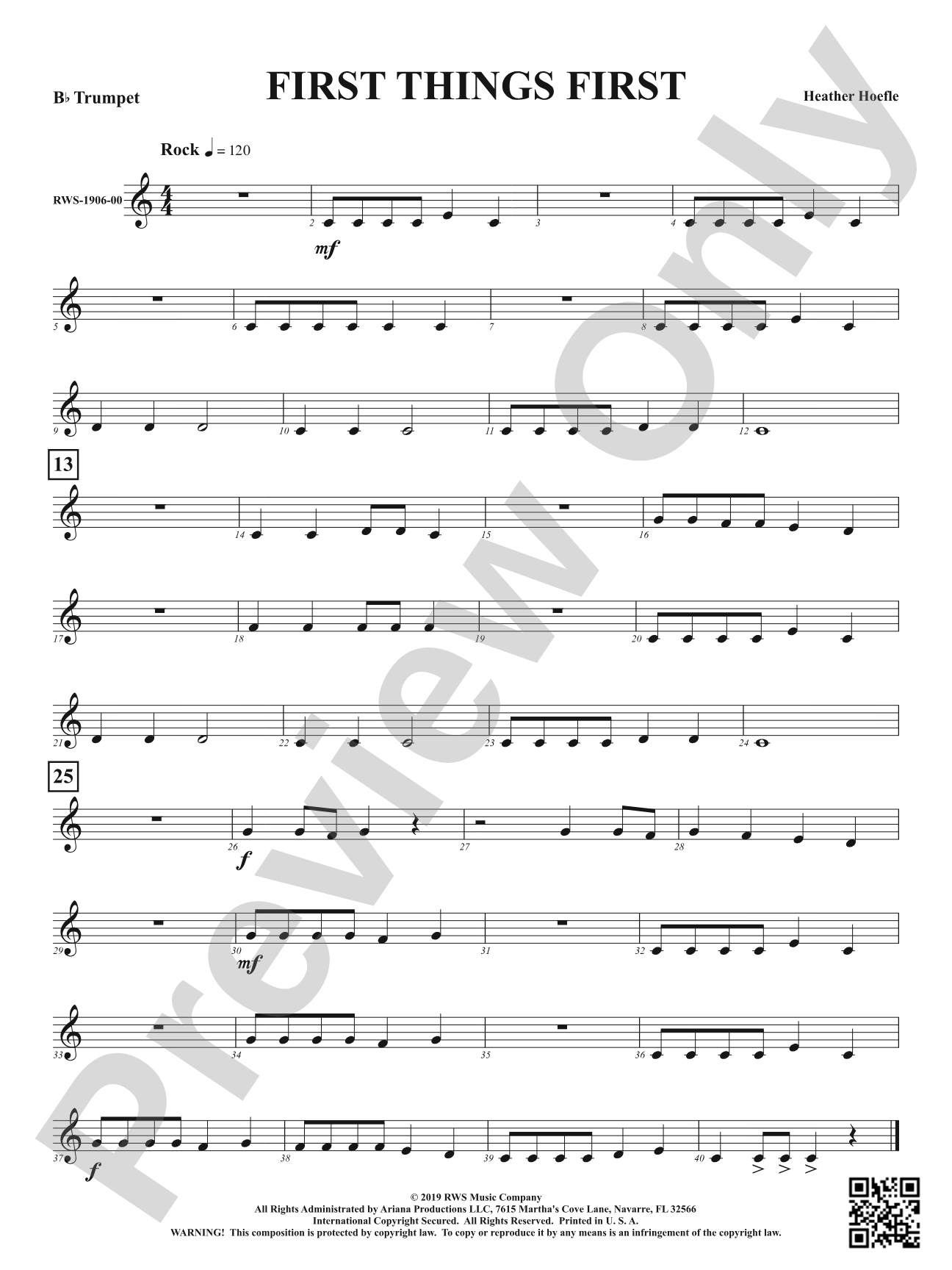 First Things First: 1st B-flat Trumpet