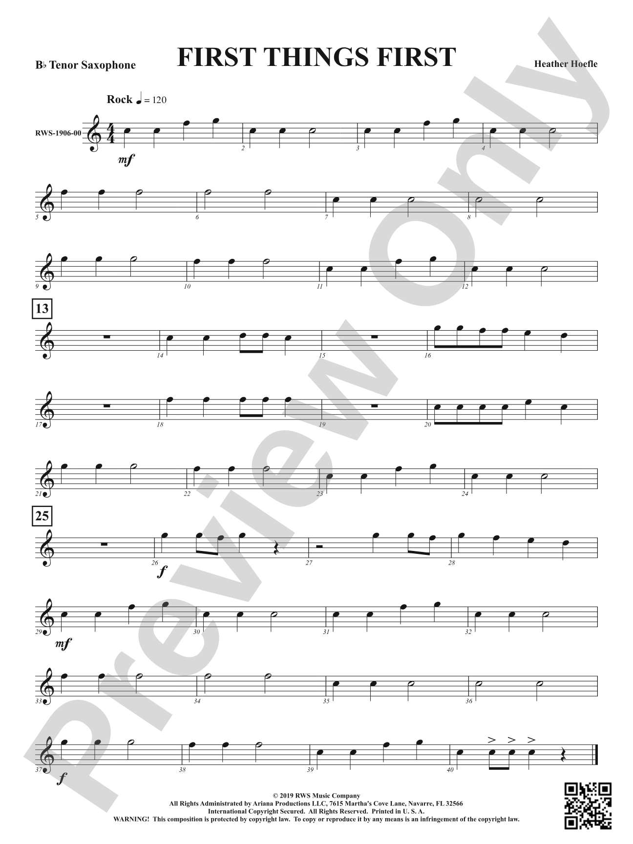 First Things First: B-flat Tenor Saxophone