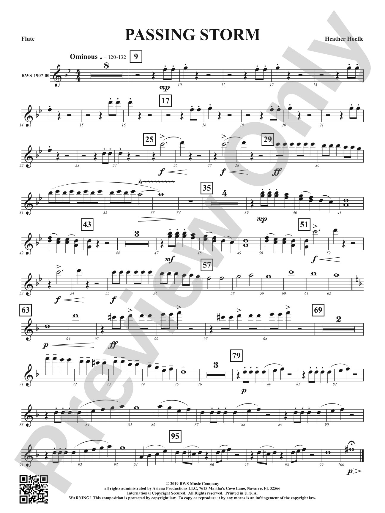 Passing Storm: 1st Flute