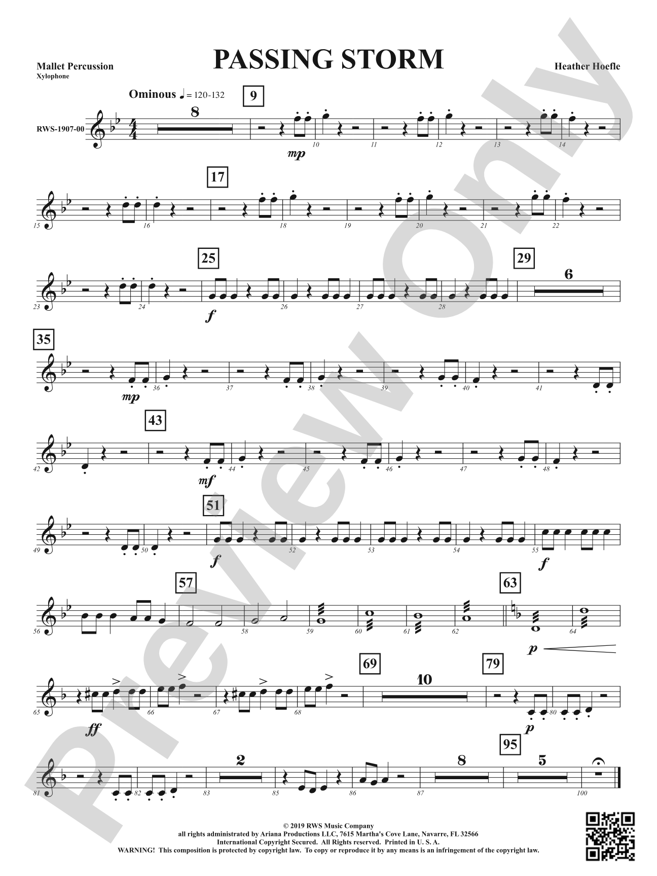 Passing Storm: 1st Mallet Percussion