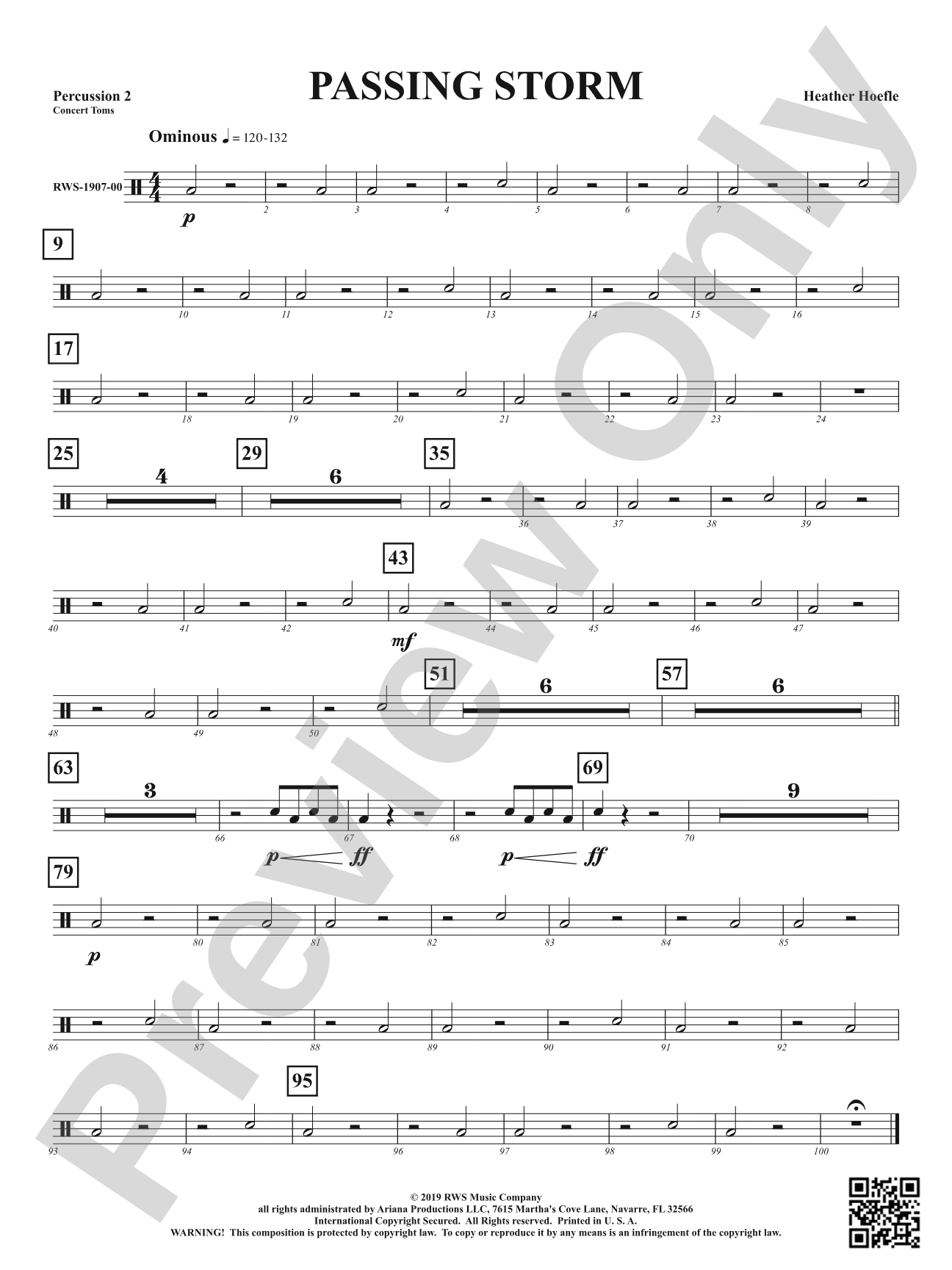 Passing Storm: 2nd Percussion