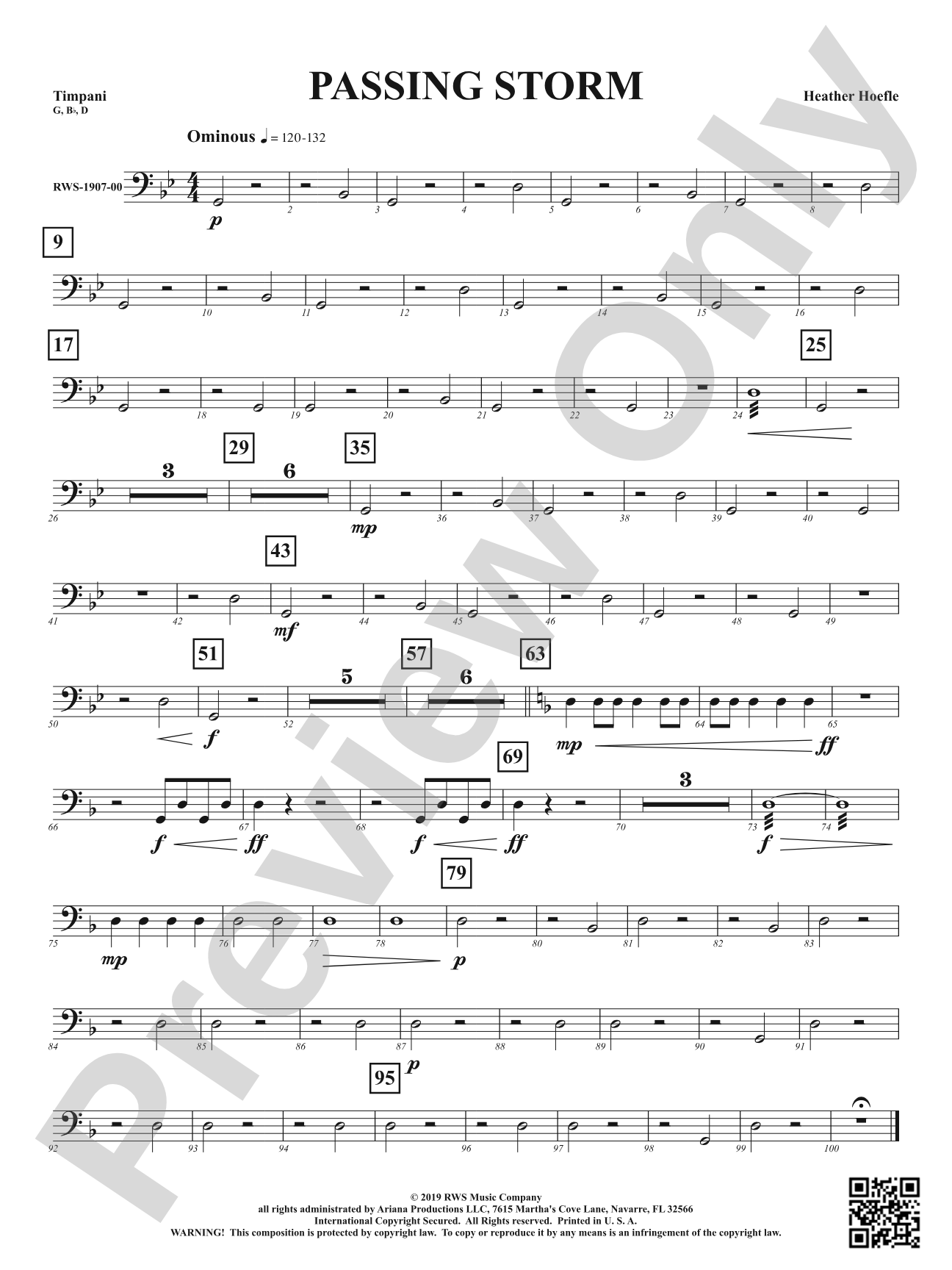 Passing Storm: Timpani