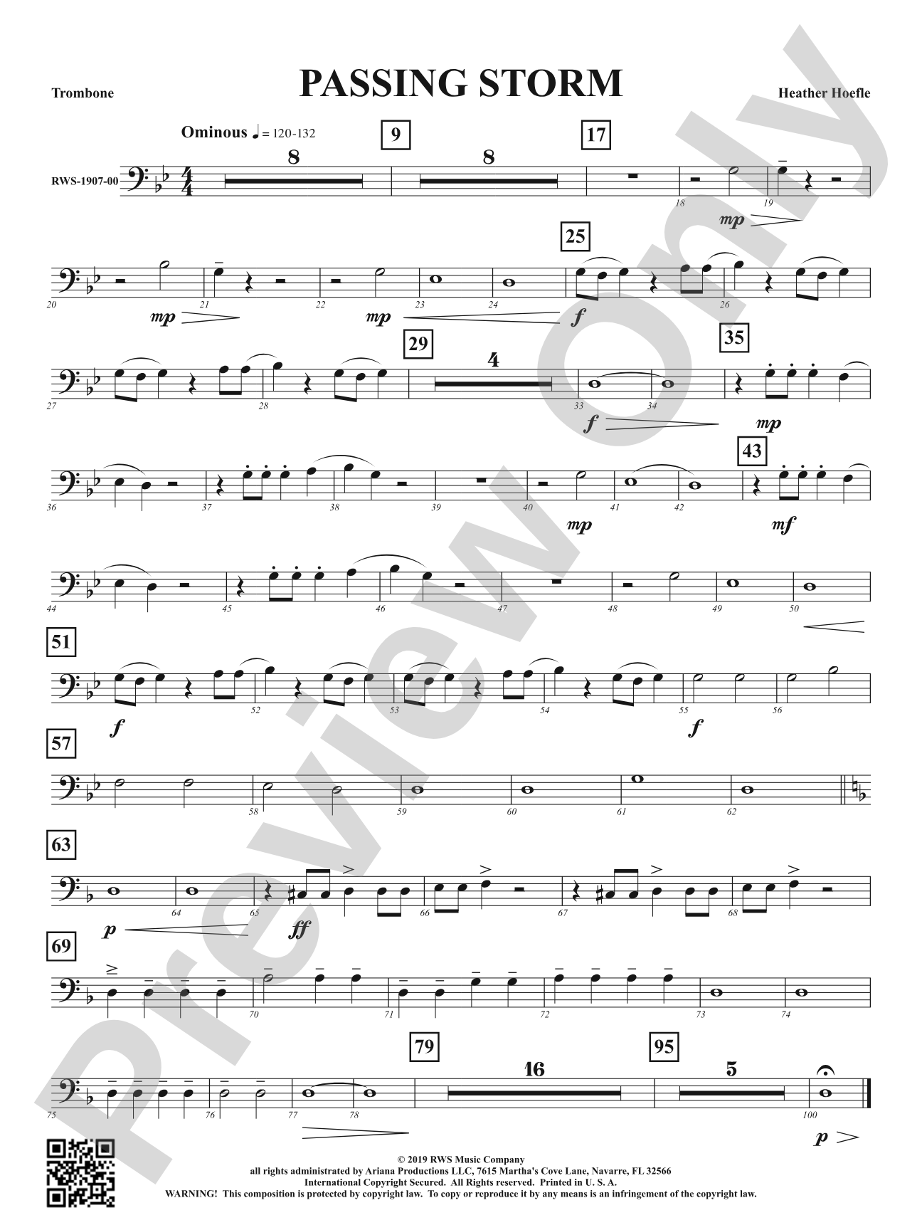 Passing Storm: 1st Trombone