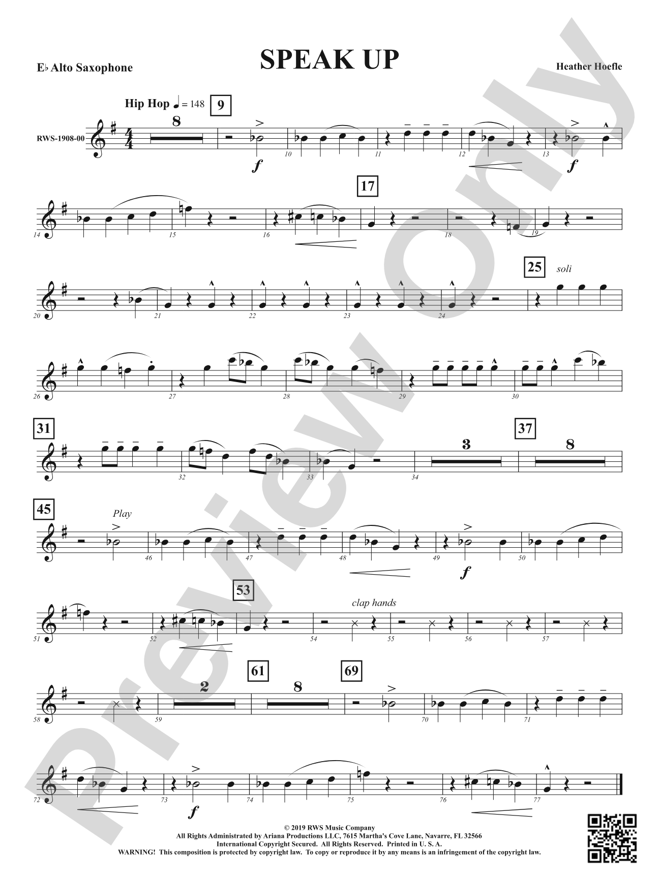 Speak Up: 1st E-flat Alto Saxophone