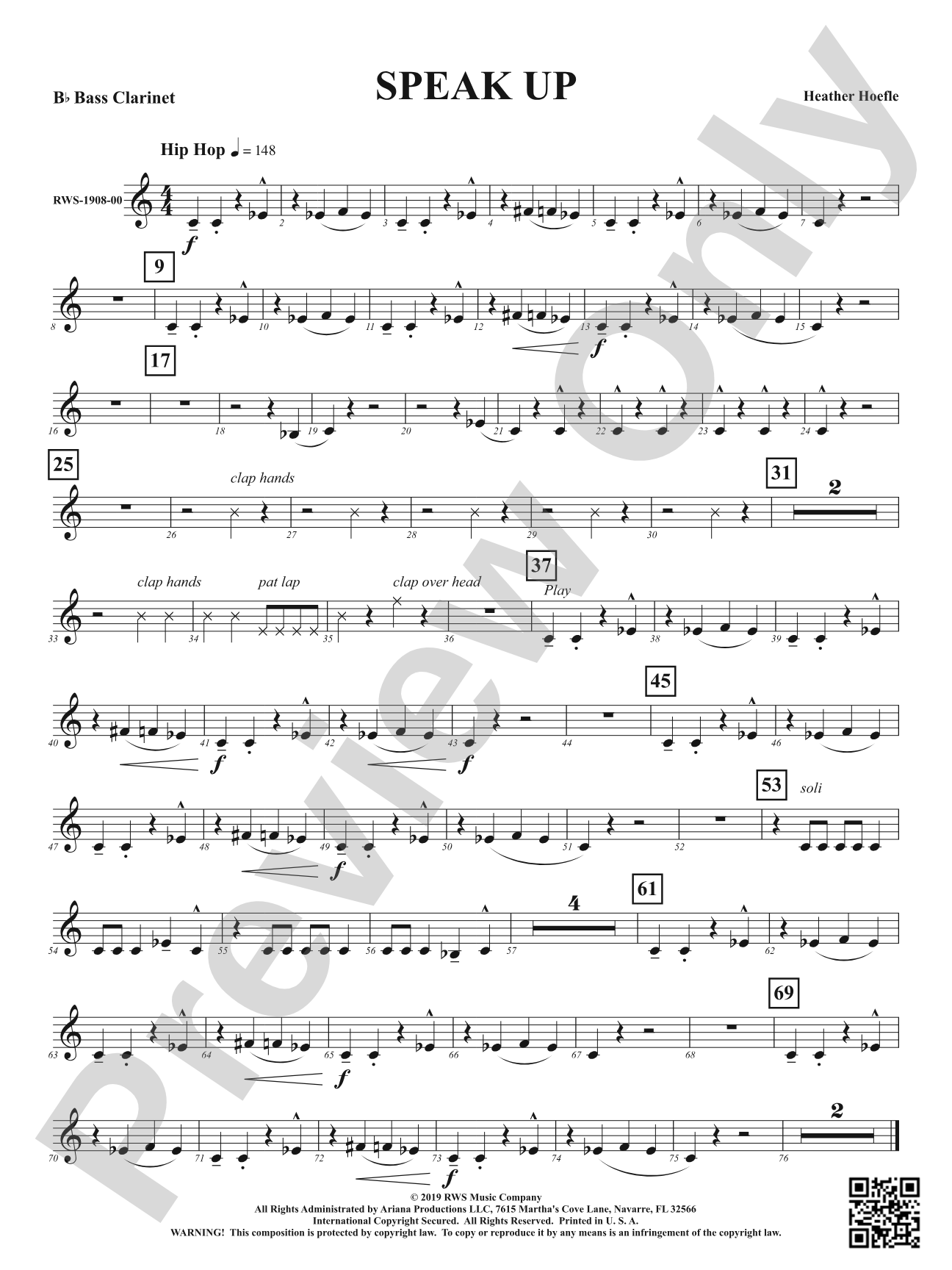 Speak Up: B-flat Bass Clarinet