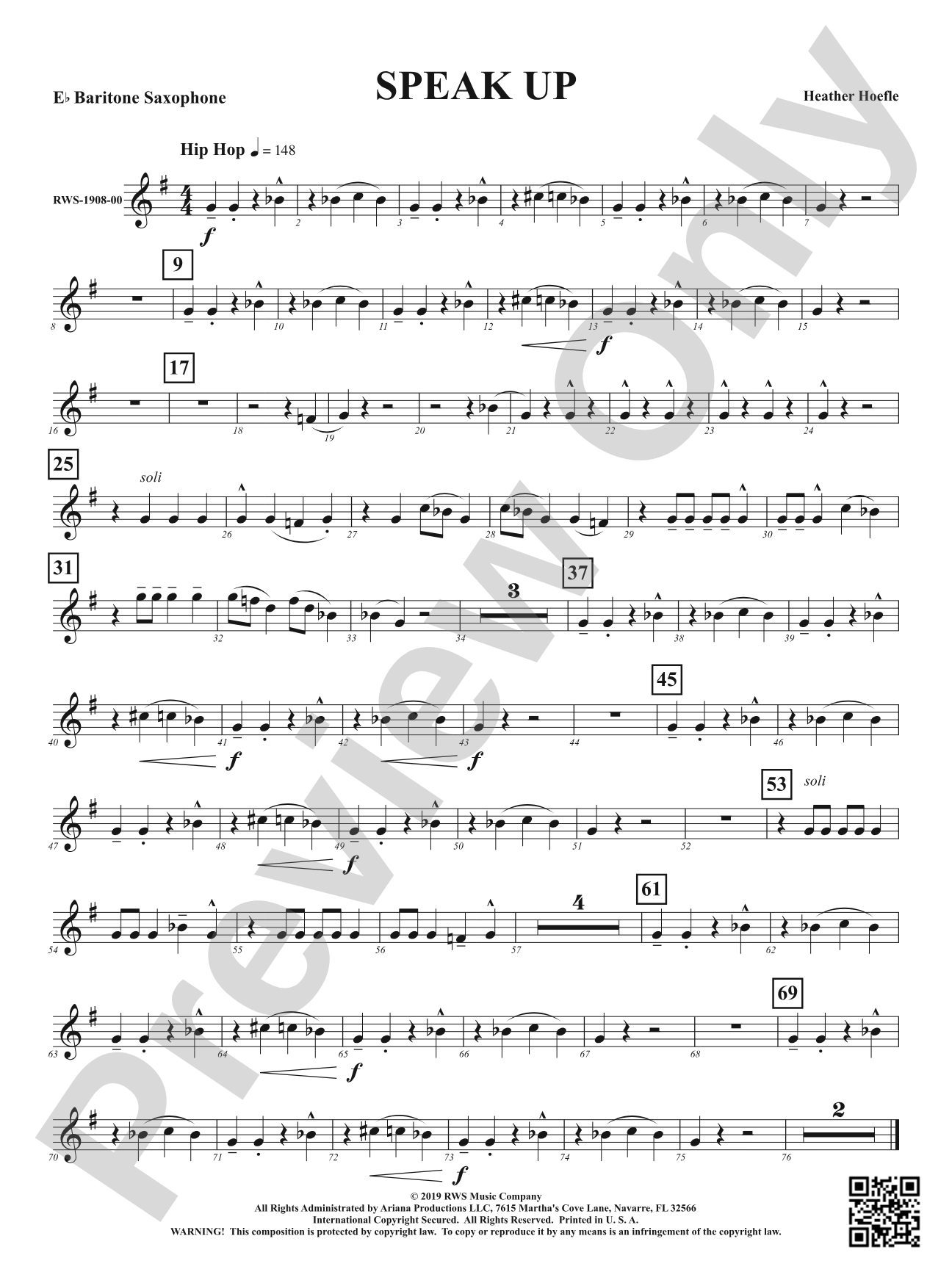 Speak Up: E-flat Baritone Saxophone