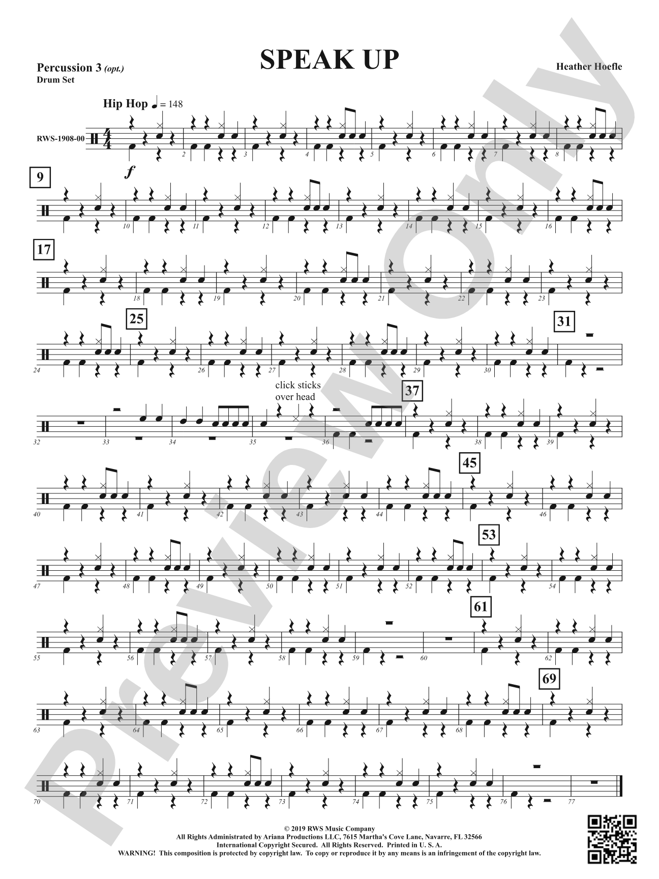 Speak Up: Optional Percussion 3