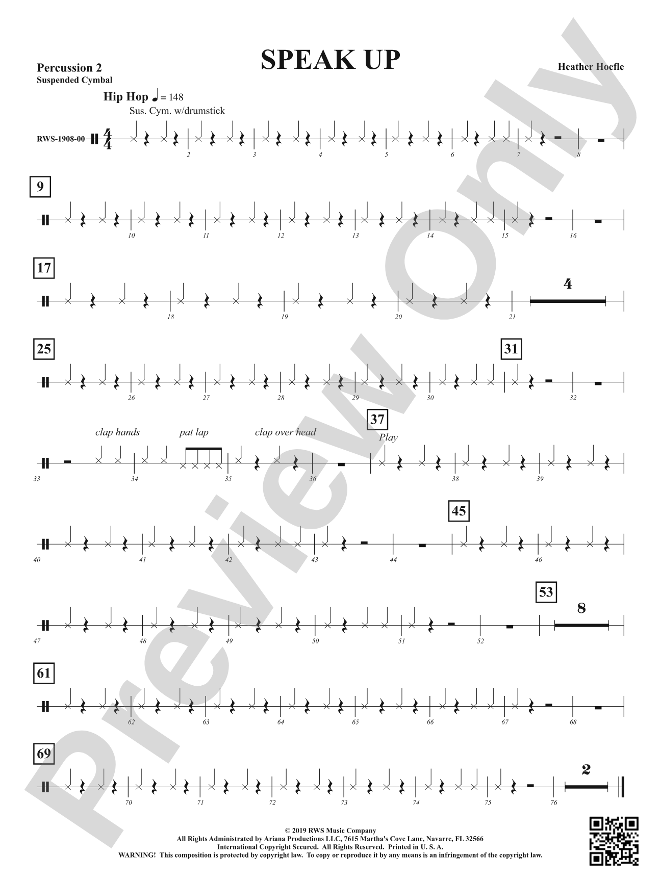 Speak Up: 2nd Percussion