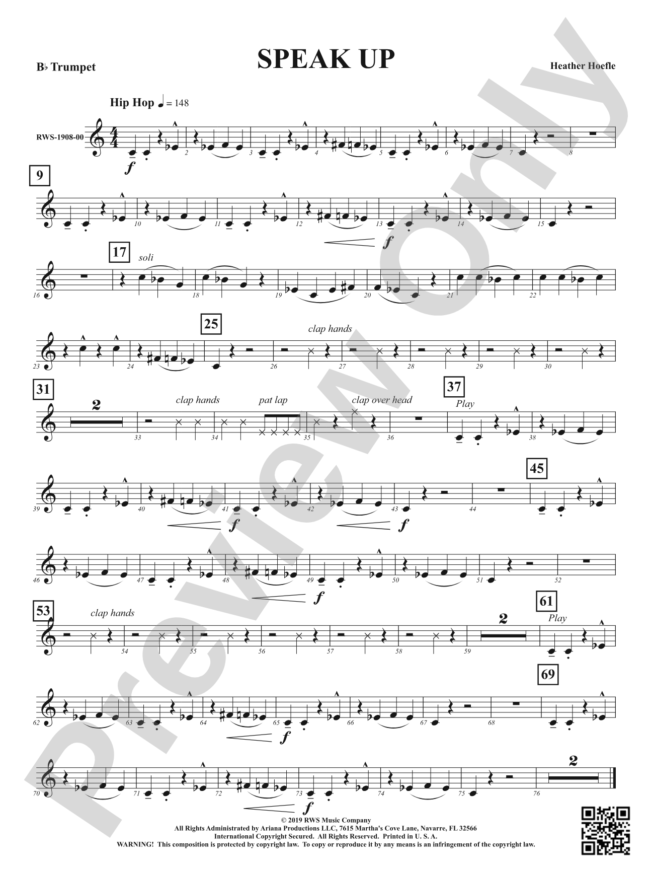 Speak Up: 1st B-flat Trumpet