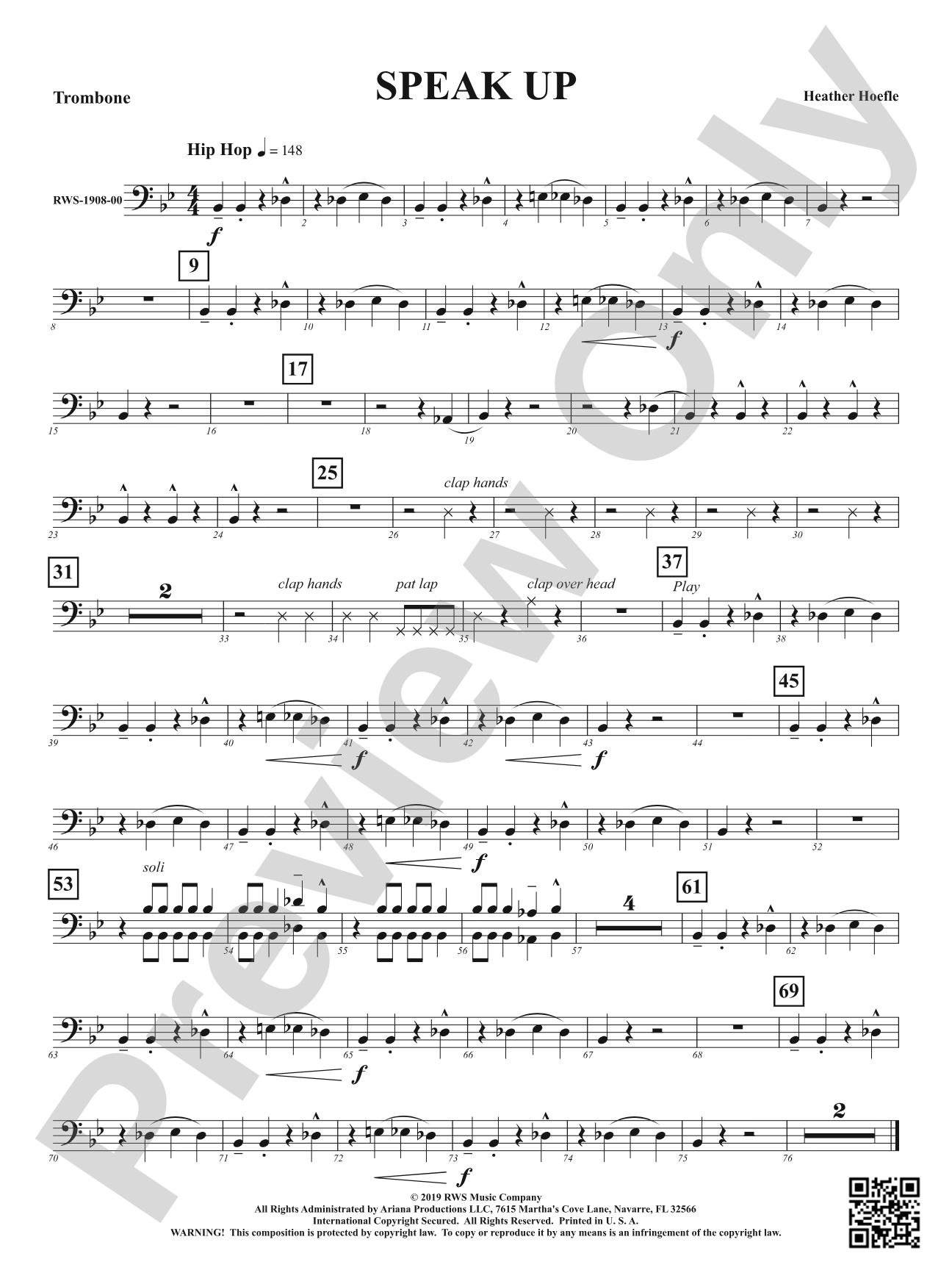 Speak Up: 1st Trombone