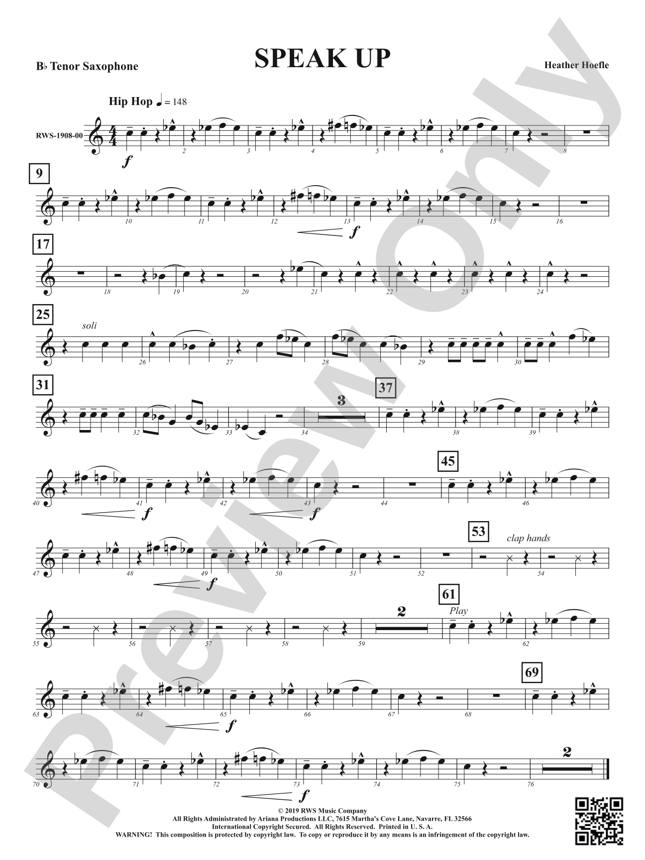 Speak Up: B-flat Tenor Saxophone