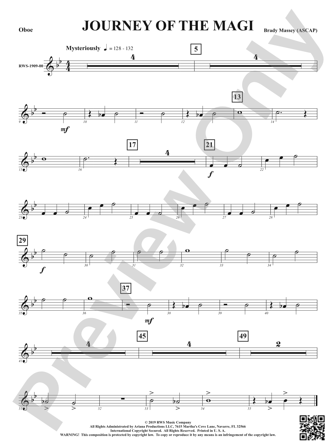 Journey of the Magi: Oboe