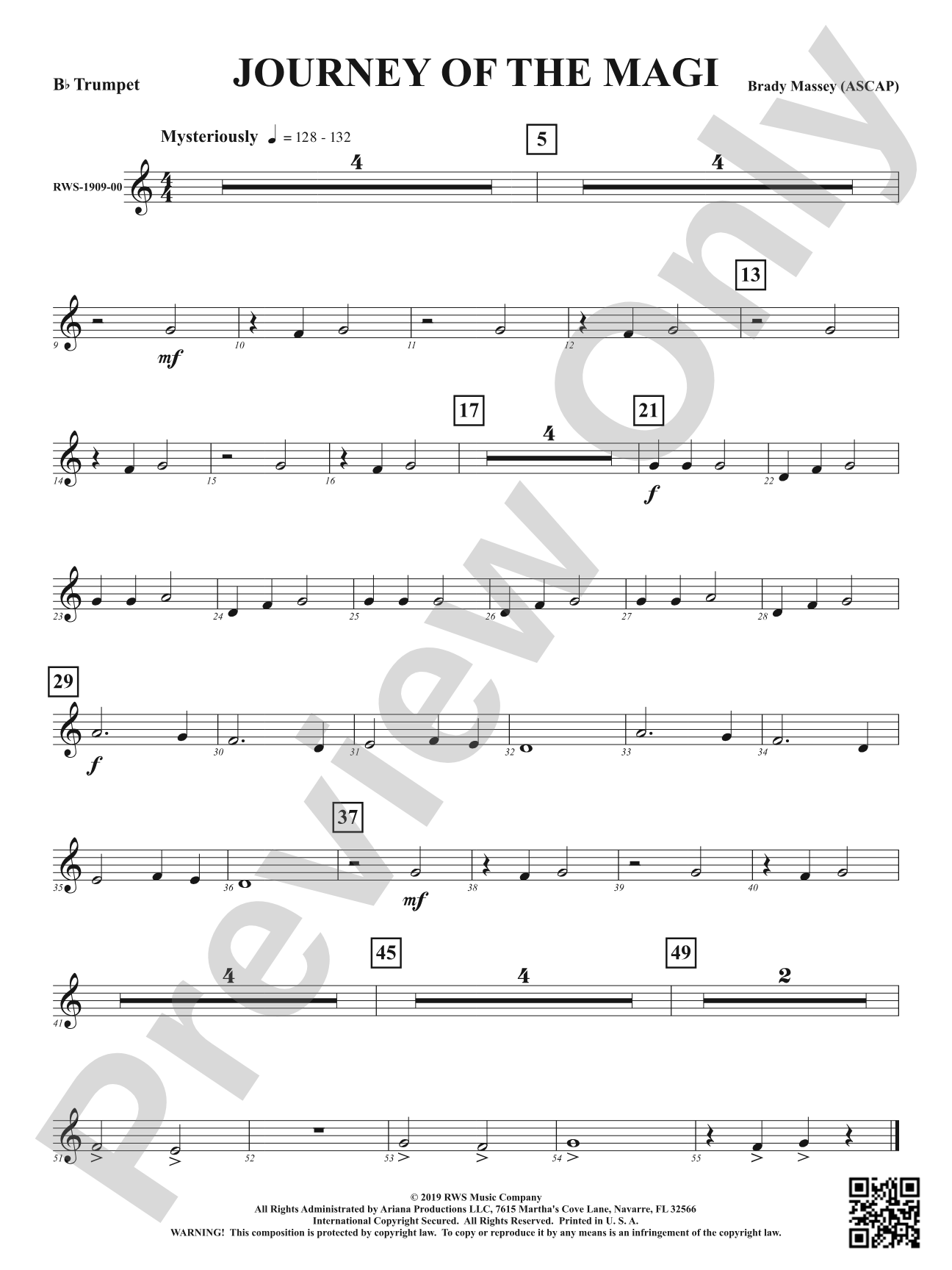 Journey of the Magi: 1st B-flat Trumpet