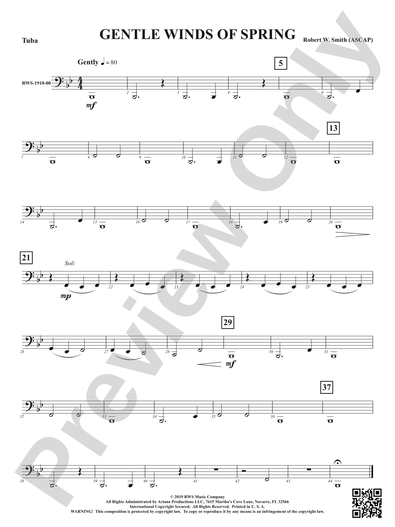 Gentle Winds of Spring: Tuba