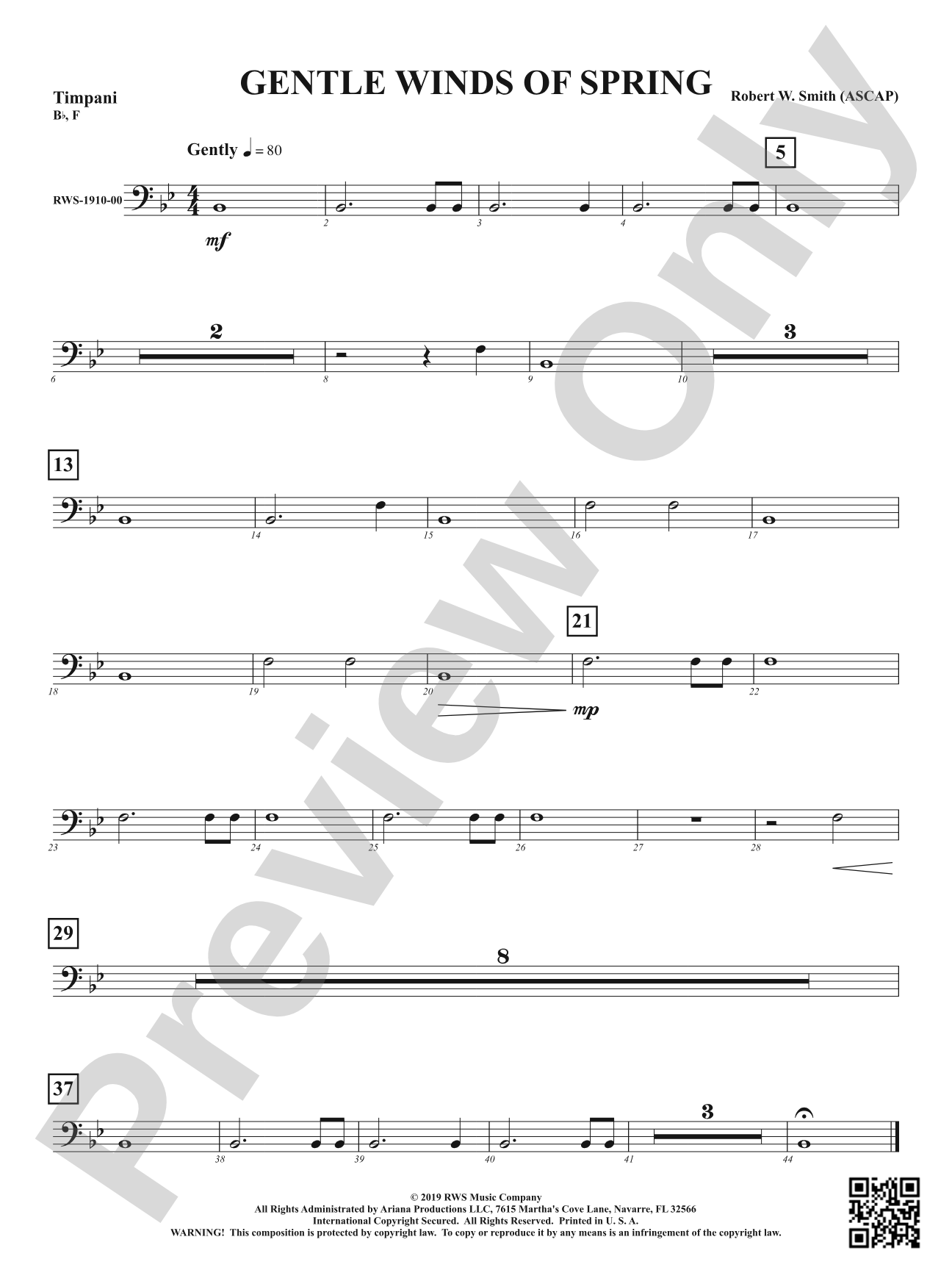 Gentle Winds of Spring: Timpani
