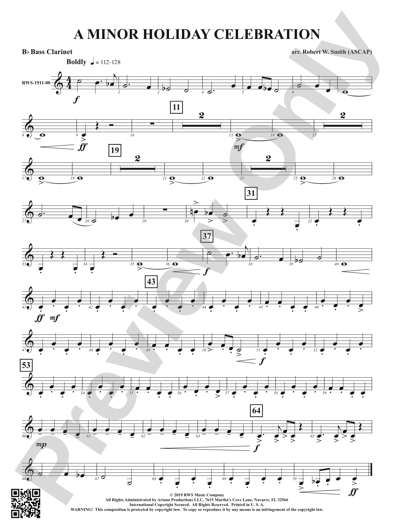 A Minor Holiday Celebration: B-flat Bass Clarinet