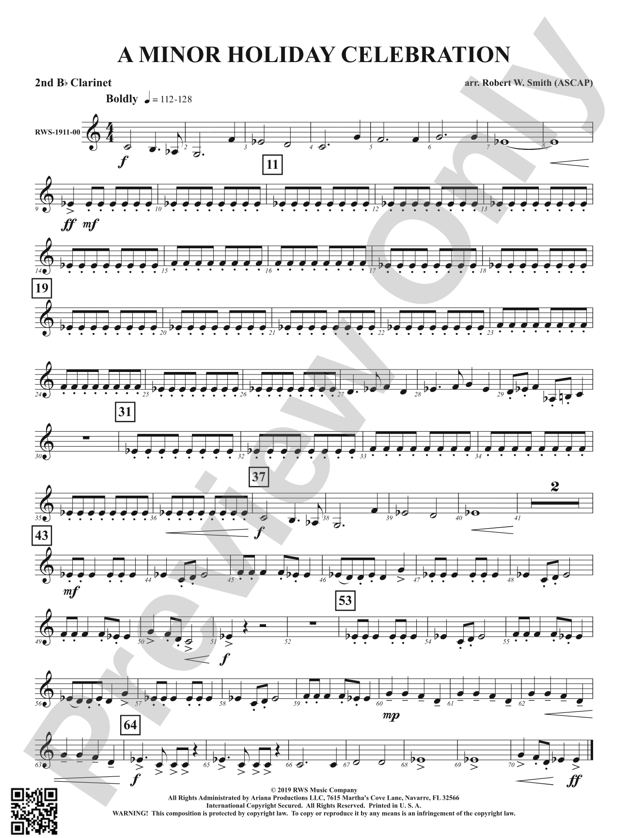 A Minor Holiday Celebration: 2nd B-flat Clarinet