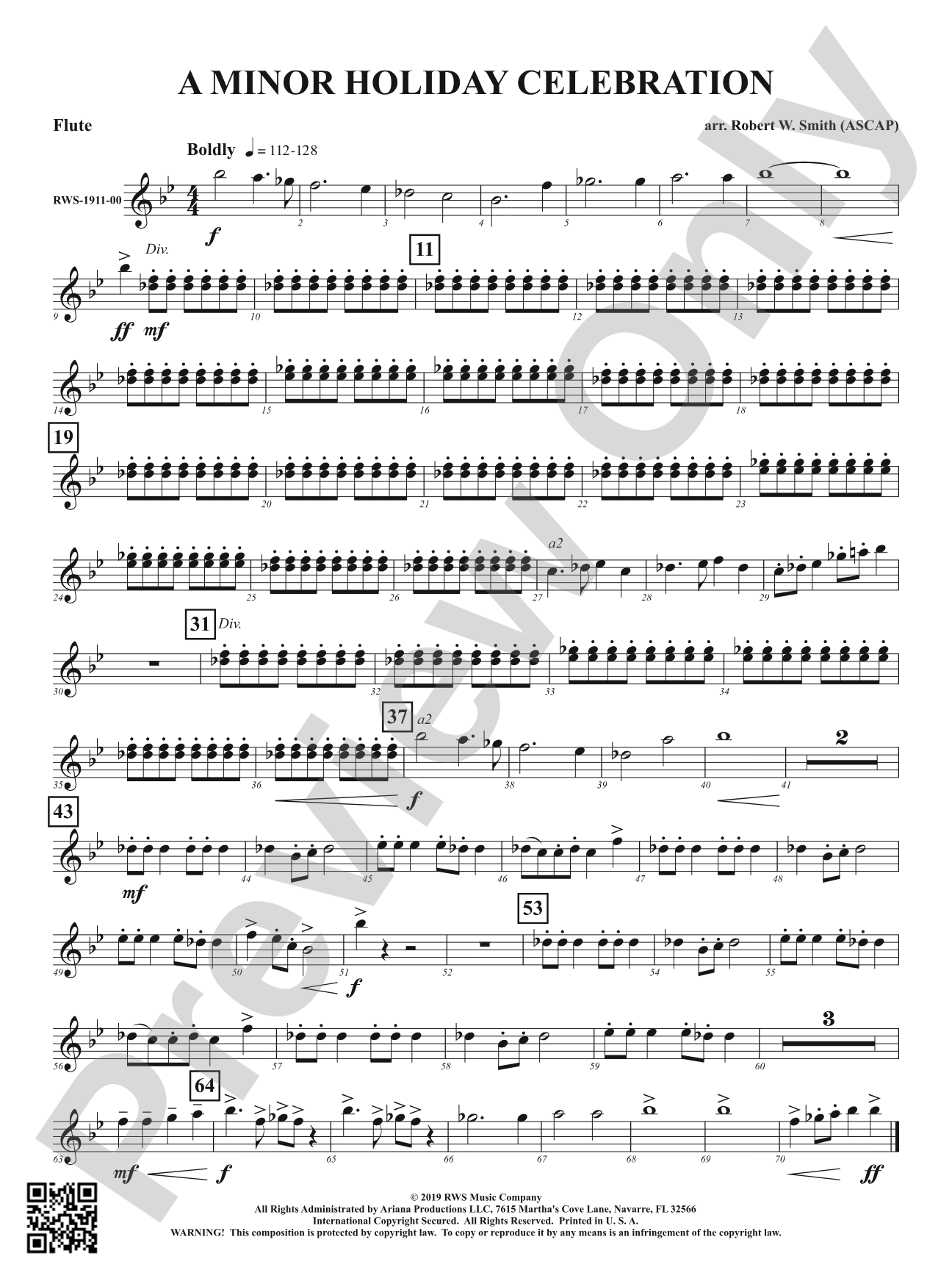 A Minor Holiday Celebration: 1st Flute