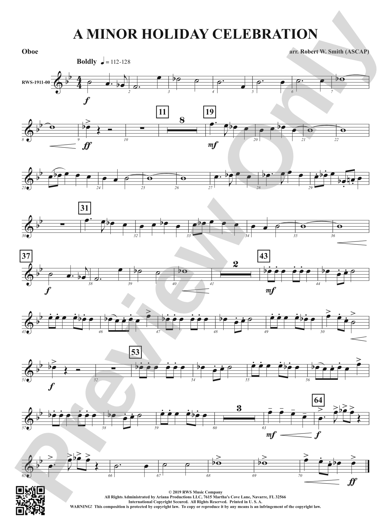 A Minor Holiday Celebration: Oboe