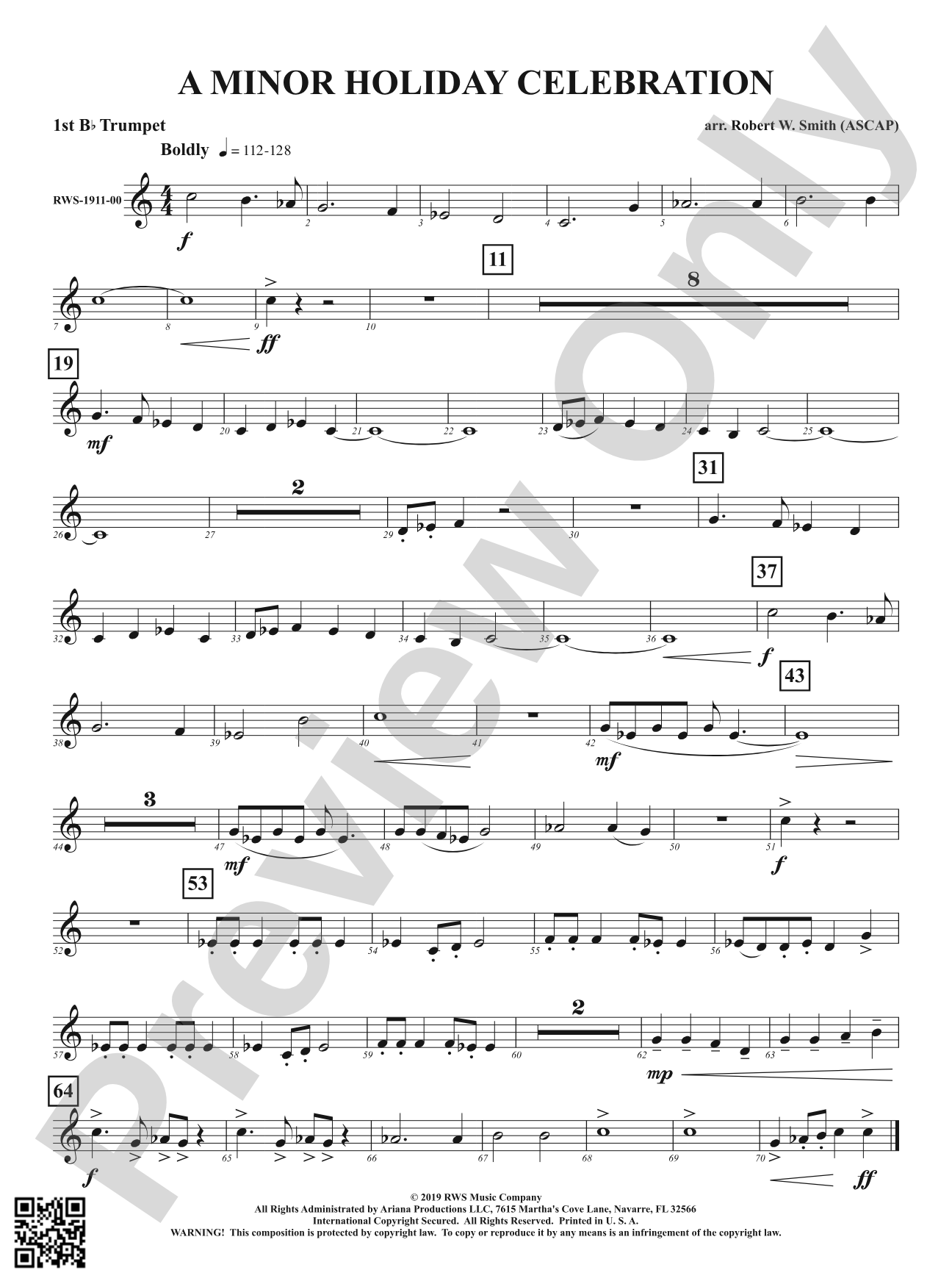 A Minor Holiday Celebration: 1st B-flat Trumpet