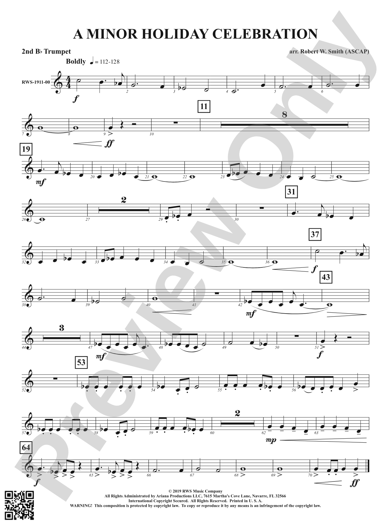 A Minor Holiday Celebration: 2nd B-flat Trumpet