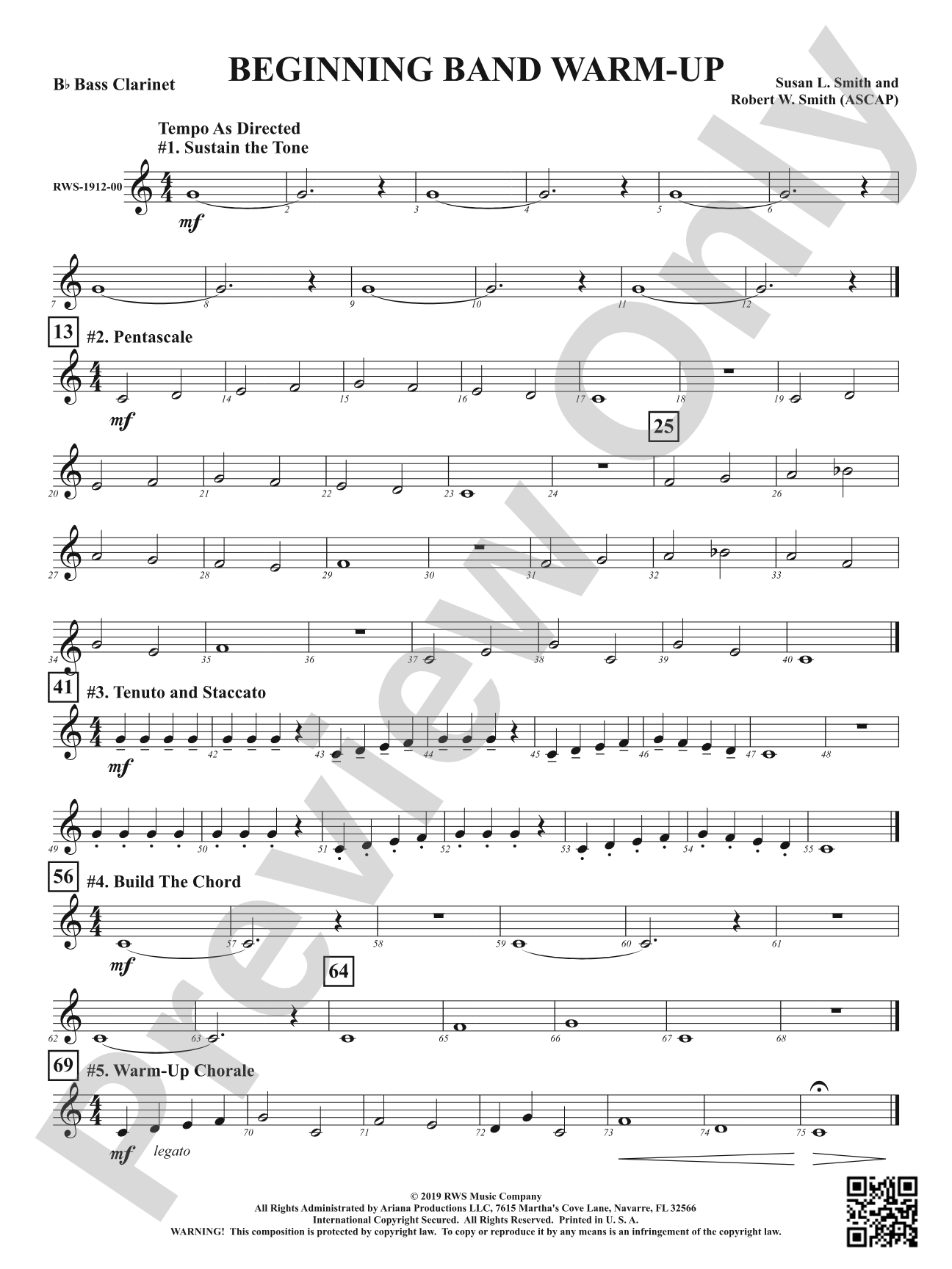 Beginning Band Warm-Up: B-flat Bass Clarinet