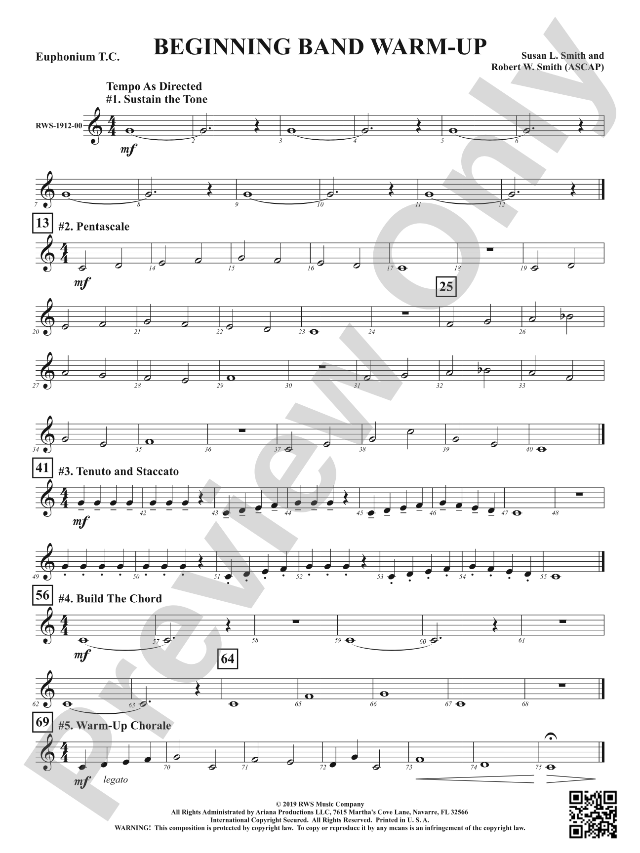 Beginning Band Warm-Up: Baritone T.C.