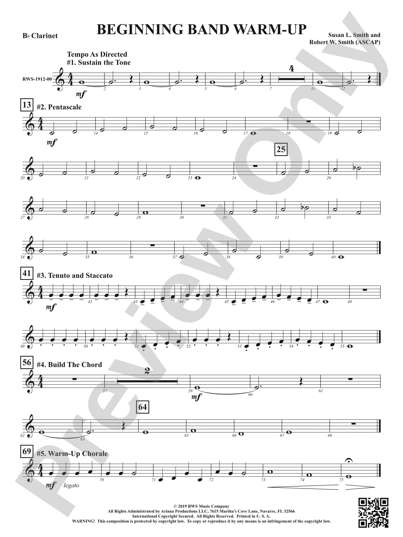 Beginning Band Warm-Up: 1st B-flat Clarinet