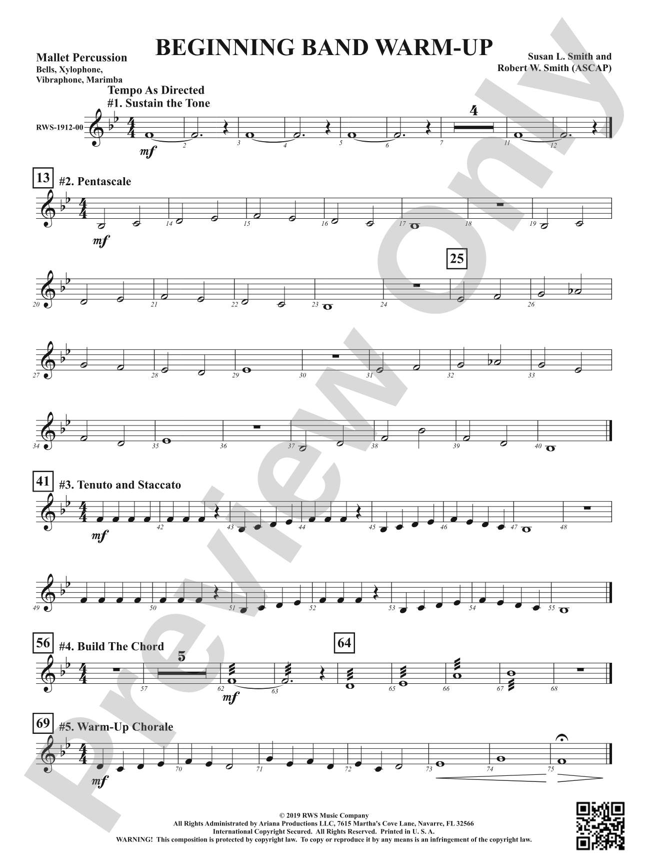 Beginning Band Warm-Up: 1st Mallet Percussion