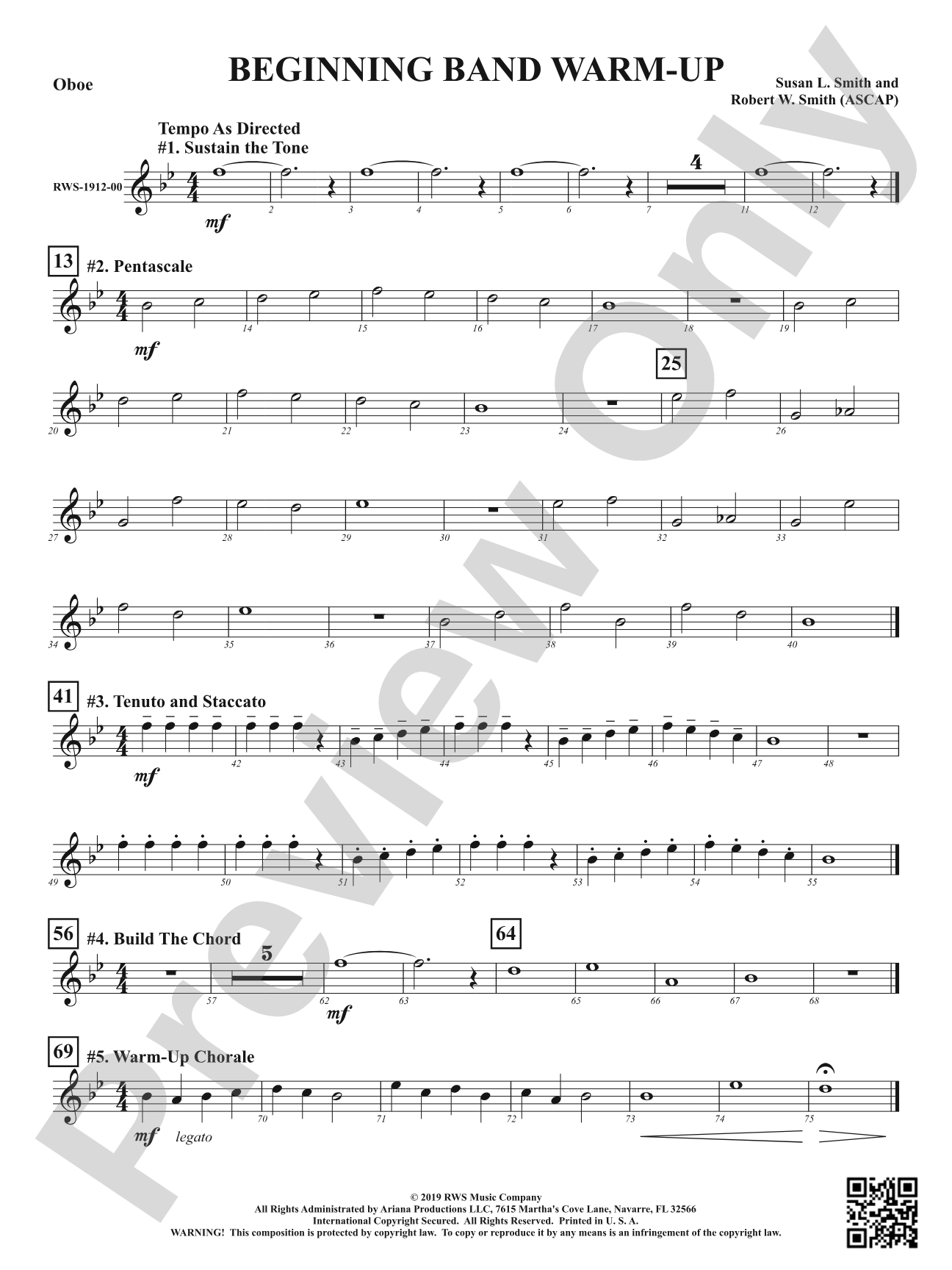 Beginning Band Warm-Up: Oboe