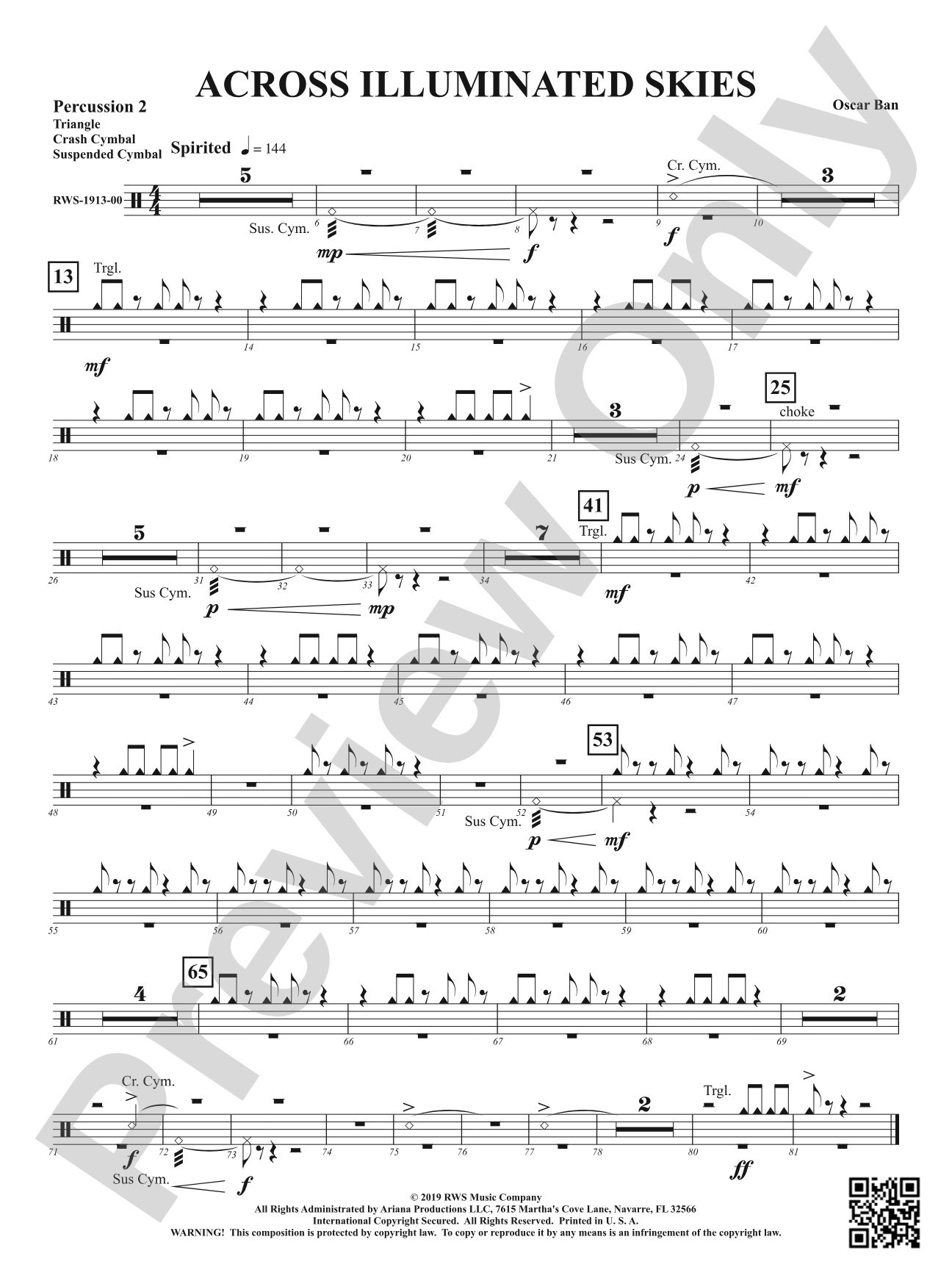 Across Illuminated Skies: 2nd Percussion