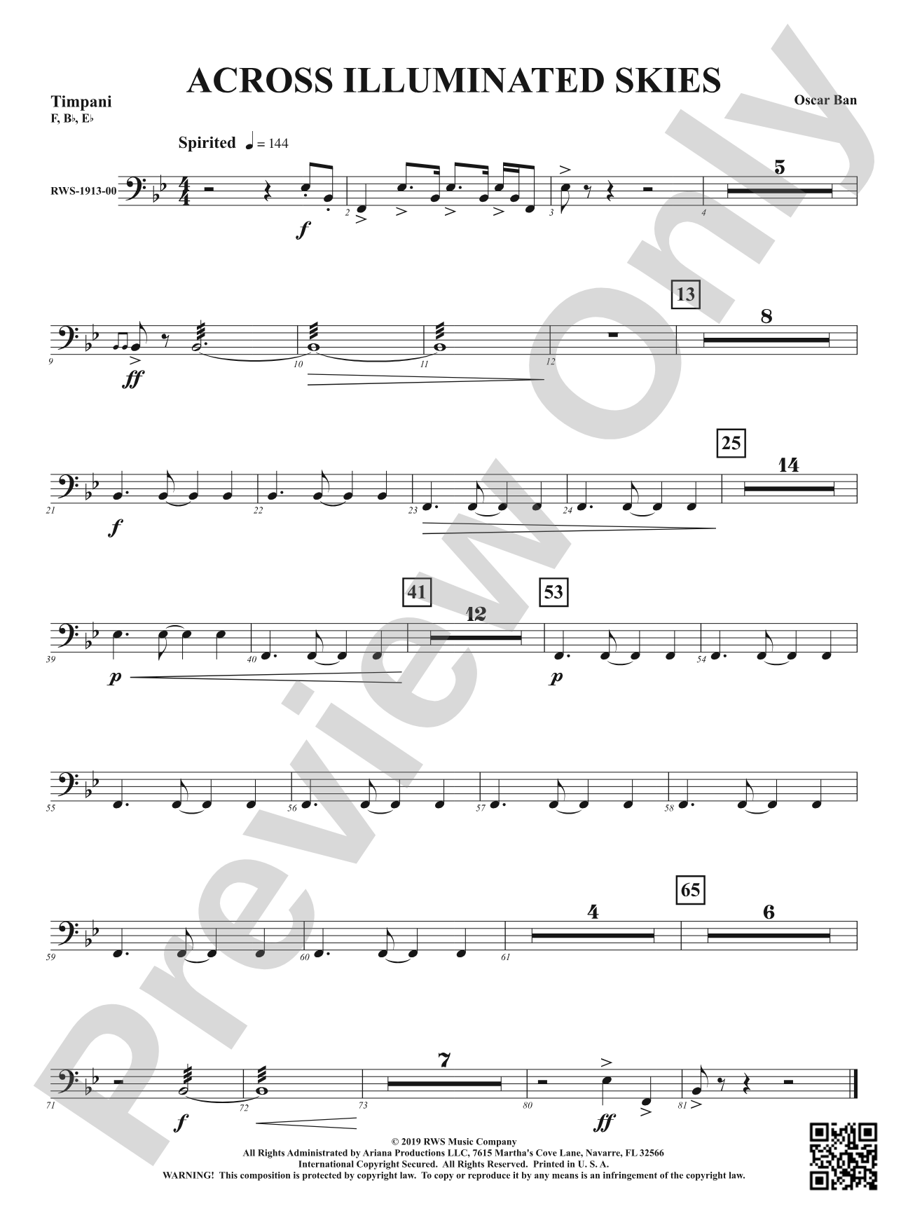 Across Illuminated Skies: Timpani