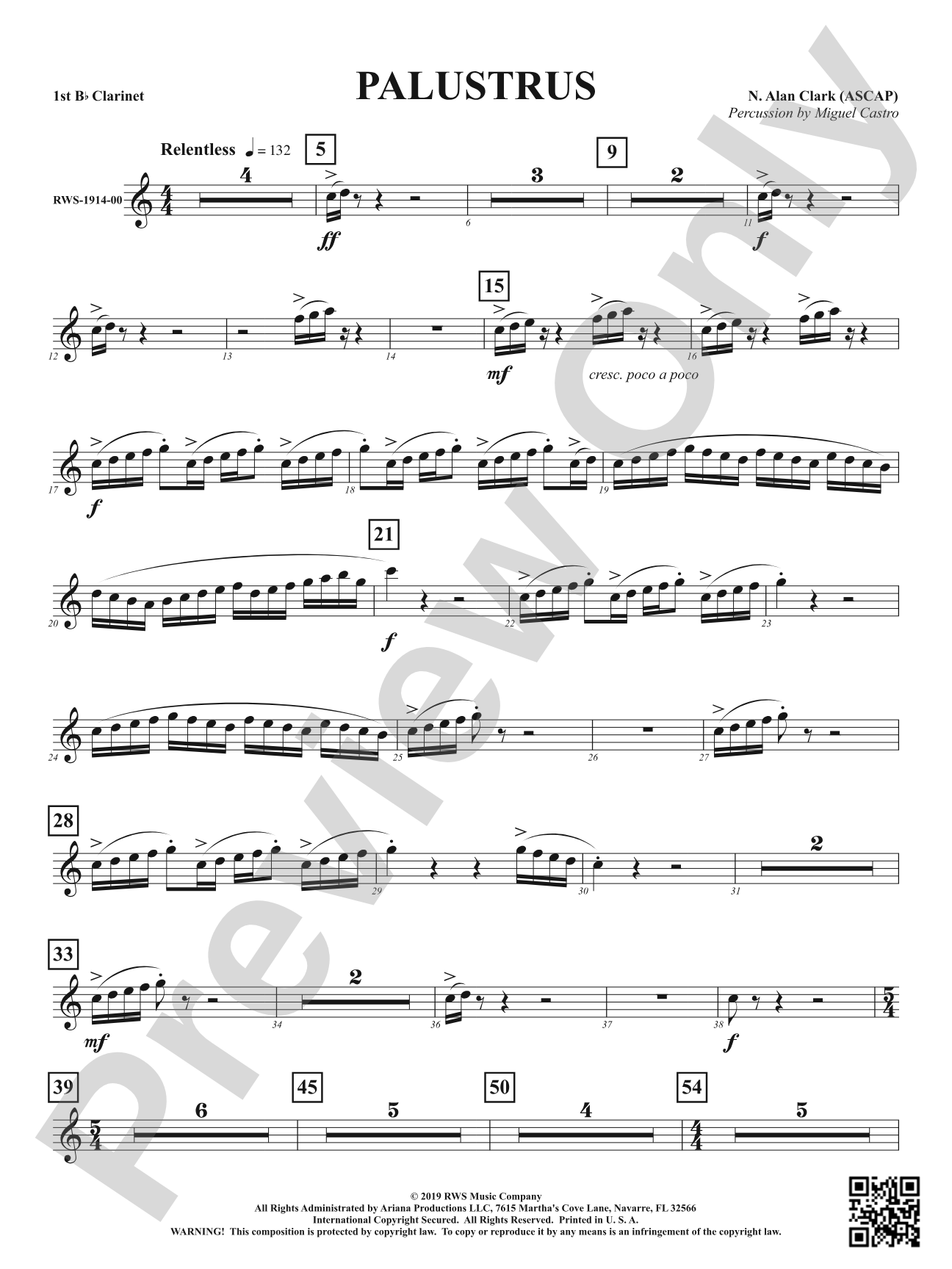 Palustrus: 1st B-flat Clarinet
